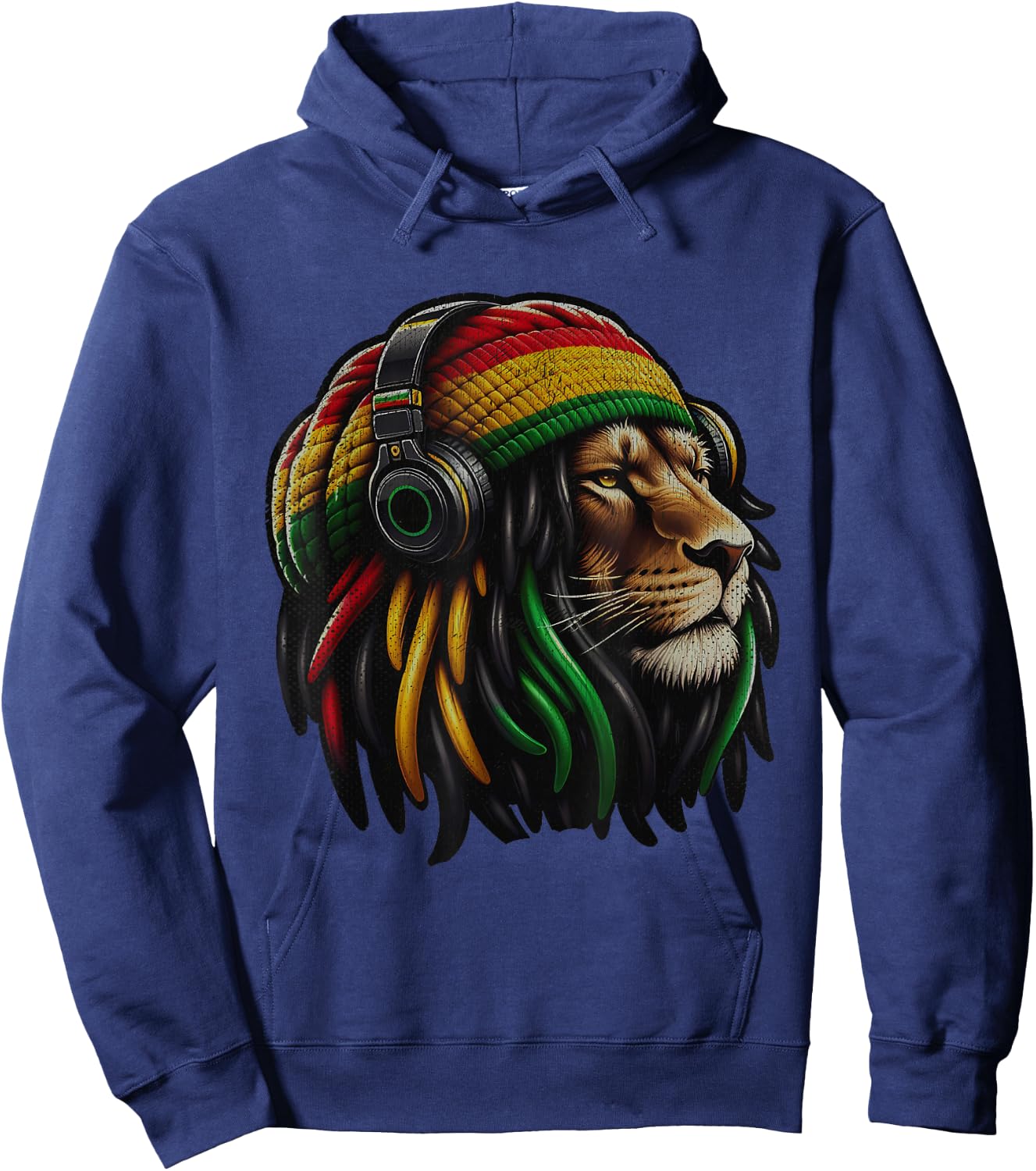Jamaica Roots Reggae Lion of Judah Rastafari Hoodie - Hoodie | Navy