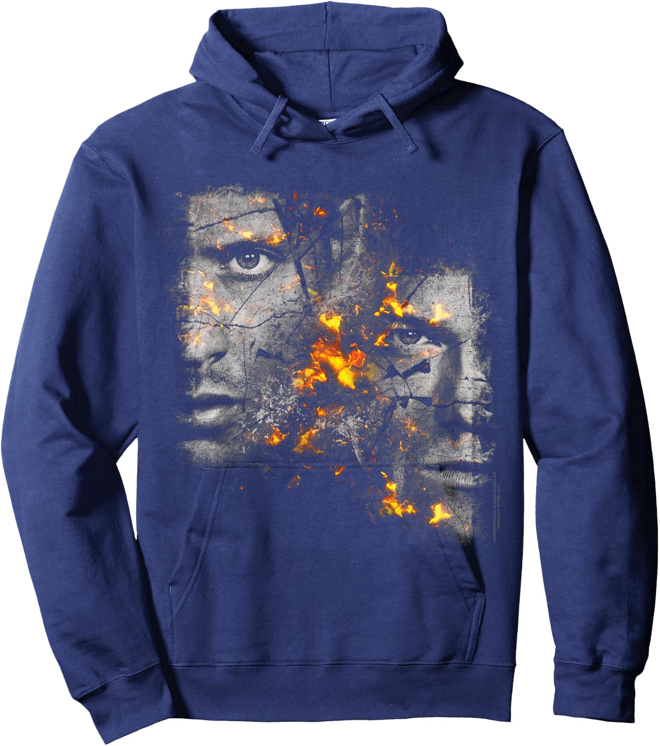 Supernatural Sam and Dean Fire , black, s Hoodie - Hoodie | Navy
