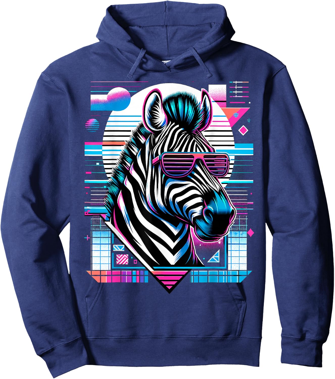 and Kids Vintage Retro Zebra Lover Hoodie - Hoodie | Navy