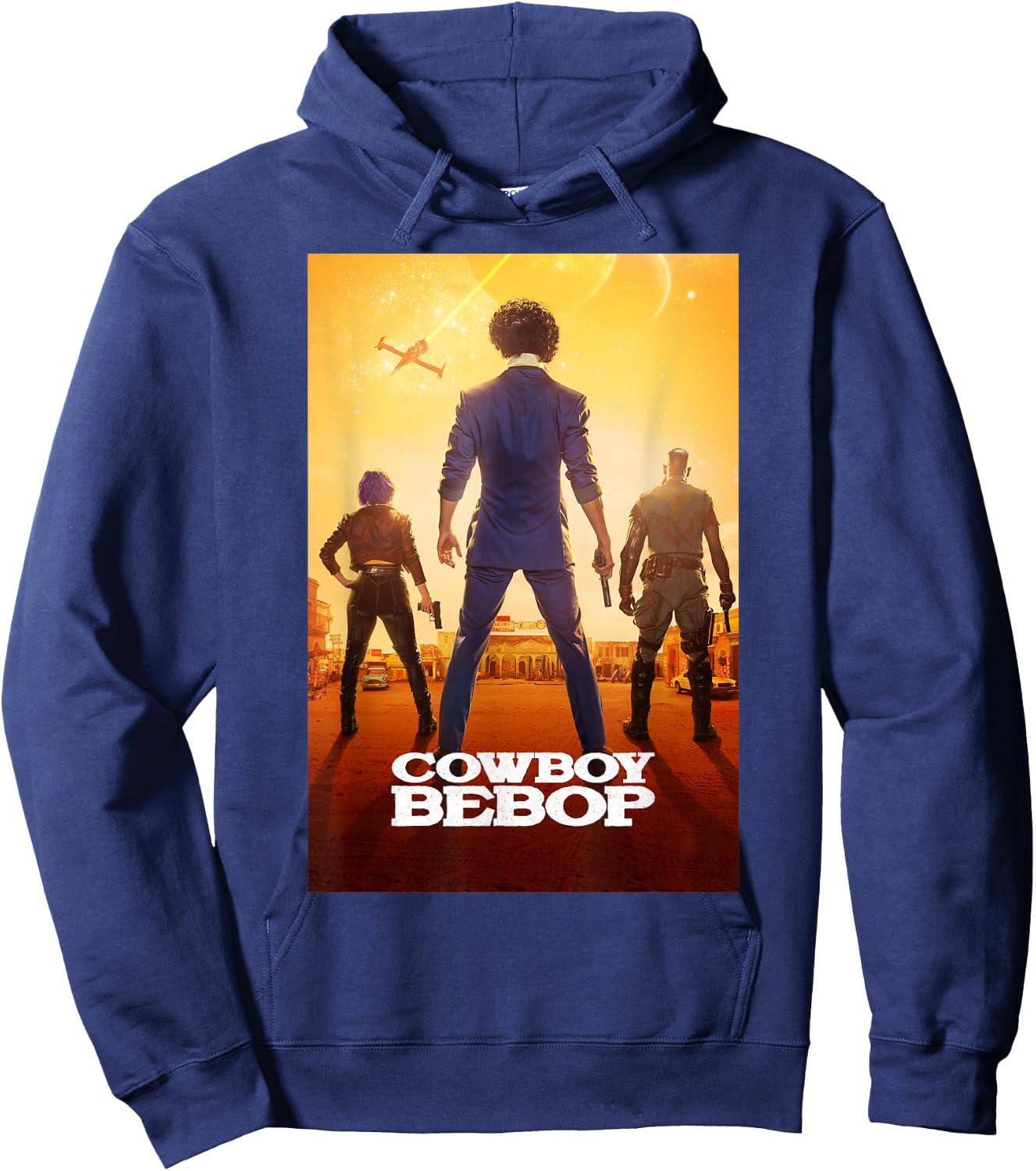 Cowboy Bebop Trio Chase Poster Hoodie - Hoodie | Navy
