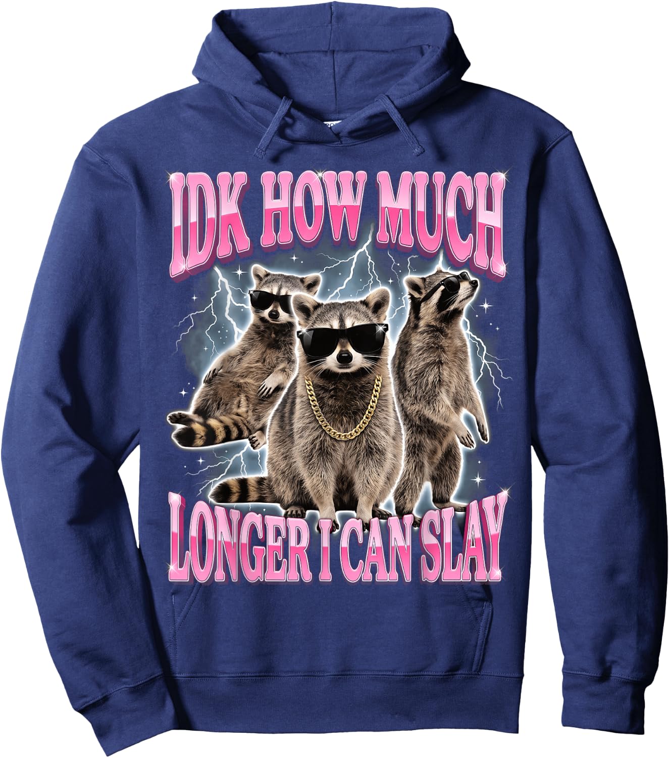 IDK How Much Longer I Can Slay Raccoon Hoodie - Hoodie | Navy