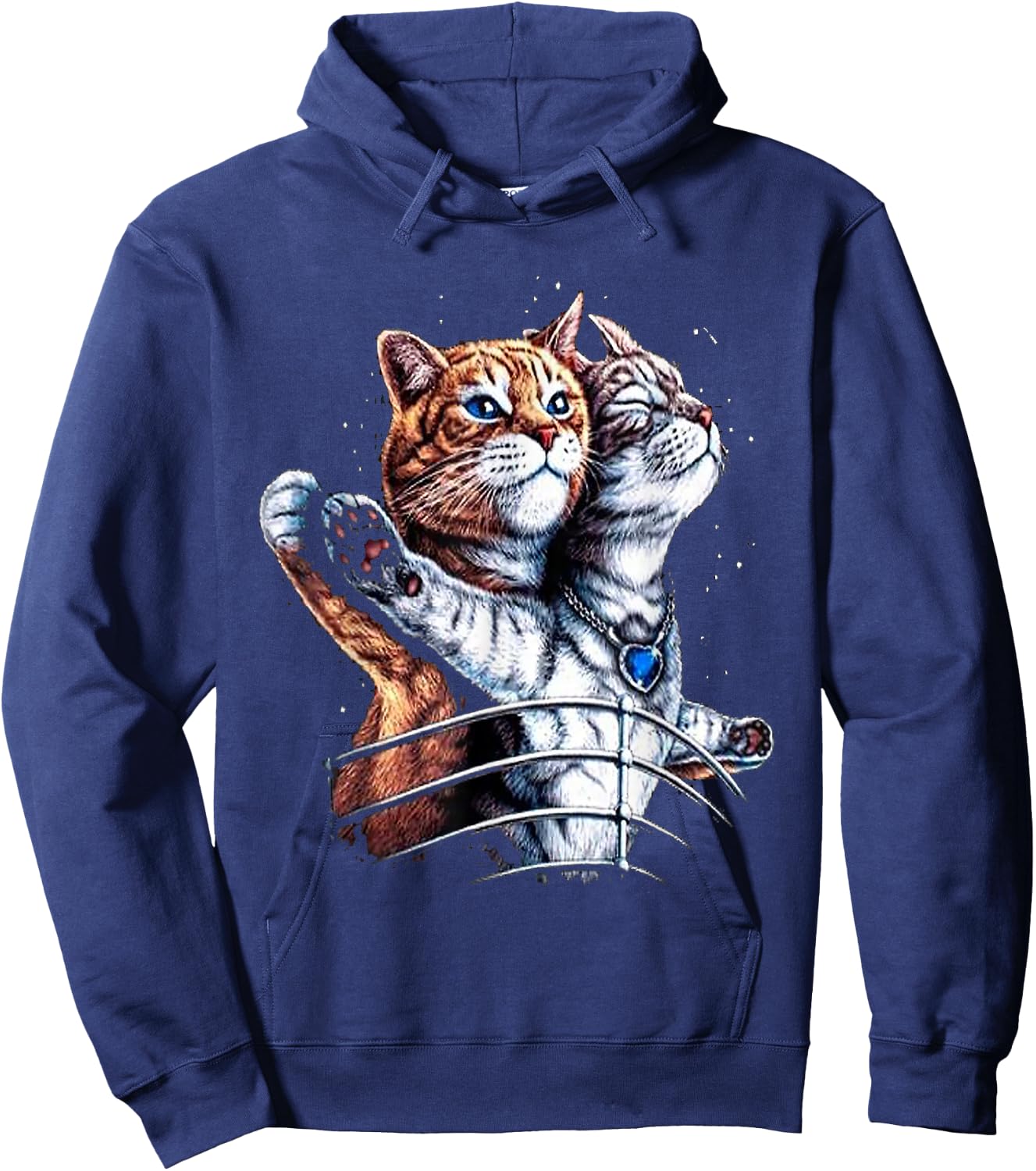 Titanic Cat , black, s Hoodie - Hoodie | Navy
