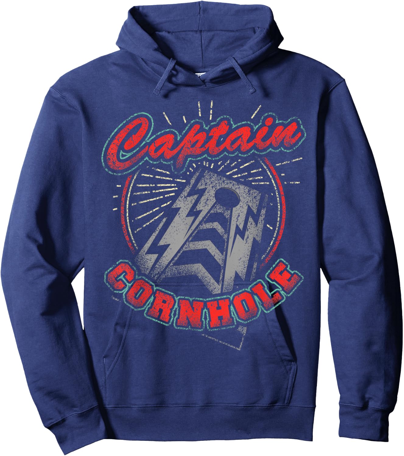 Captain Cornhole Funny Hoodie - Hoodie | Navy
