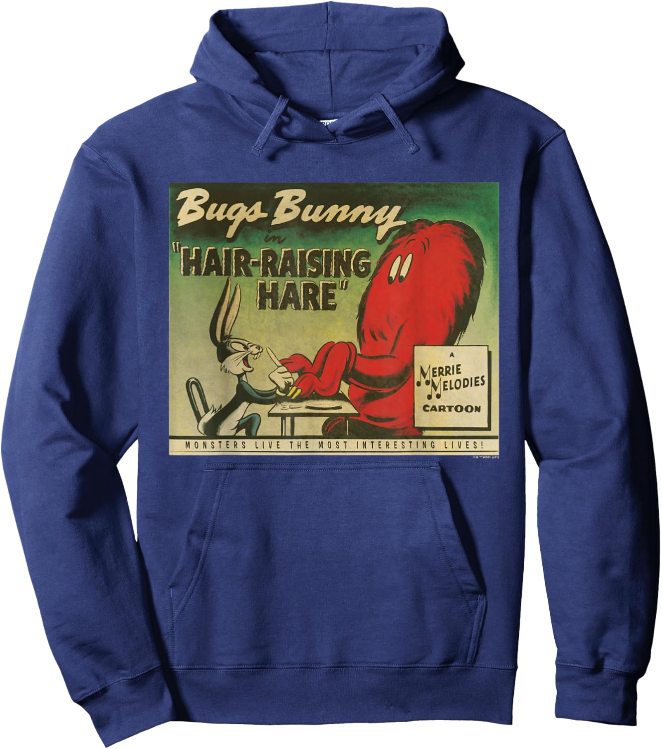 Looney Tunes Bugs Bunny Hair-Raising Hare Hoodie - Hoodie | Navy