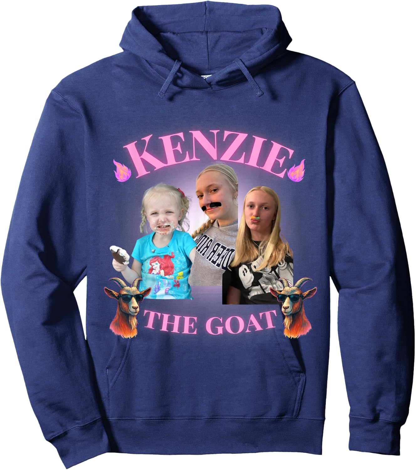 Kenzie is the Goat Hoodie - Hoodie | Navy
