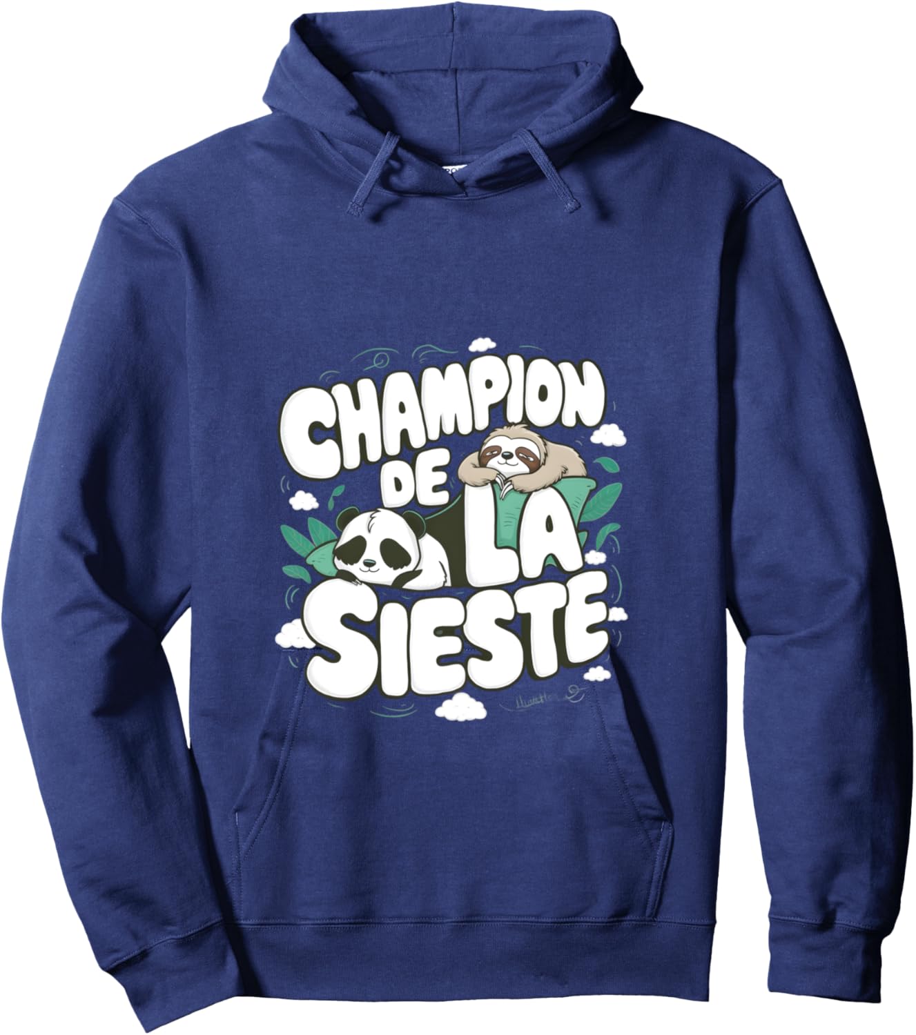 Champion nap Man funny phrase , Black, S Hoodie - Hoodie | Navy