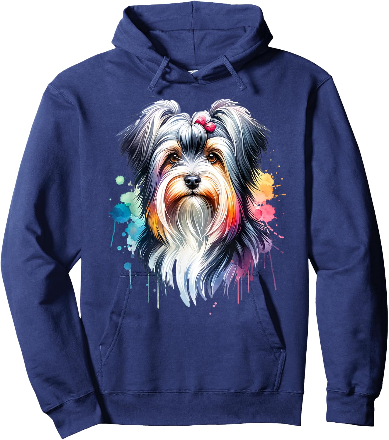 Biewer Terrier Dog Artwork Hoodie - Hoodie | Navy