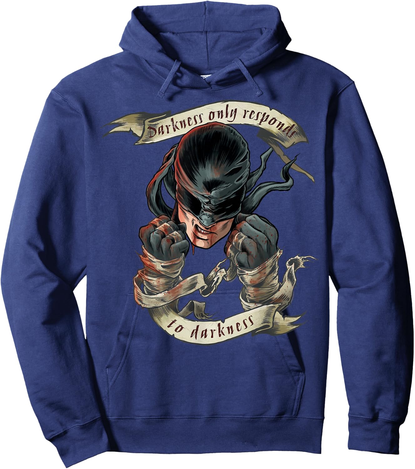 Marvel Daredevil Darkness Responds Graphic Hoodie - Hoodie | Navy