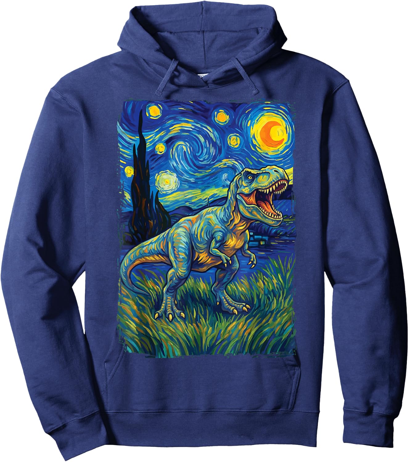 T-Rex Starry Night Hoodie - Hoodie | Navy