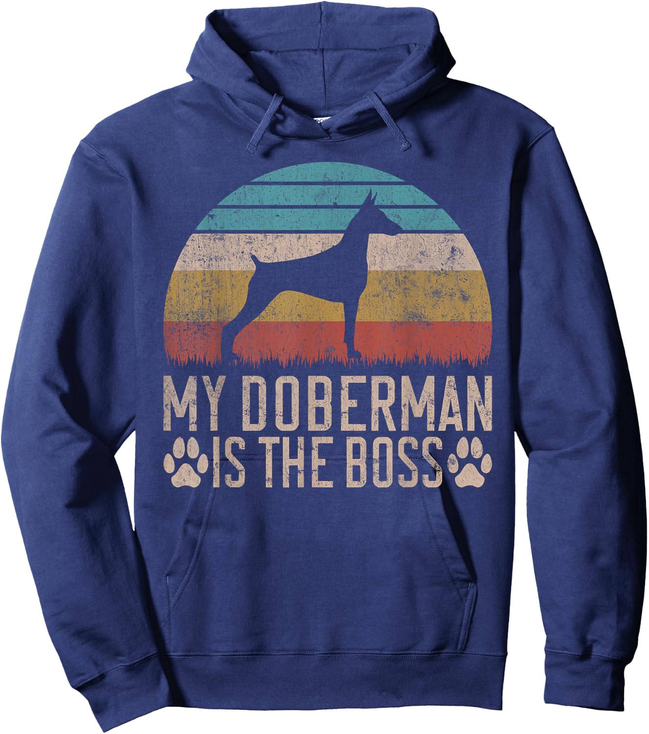My Doberman is the Boss Doberman Hoodie - Hoodie | Navy