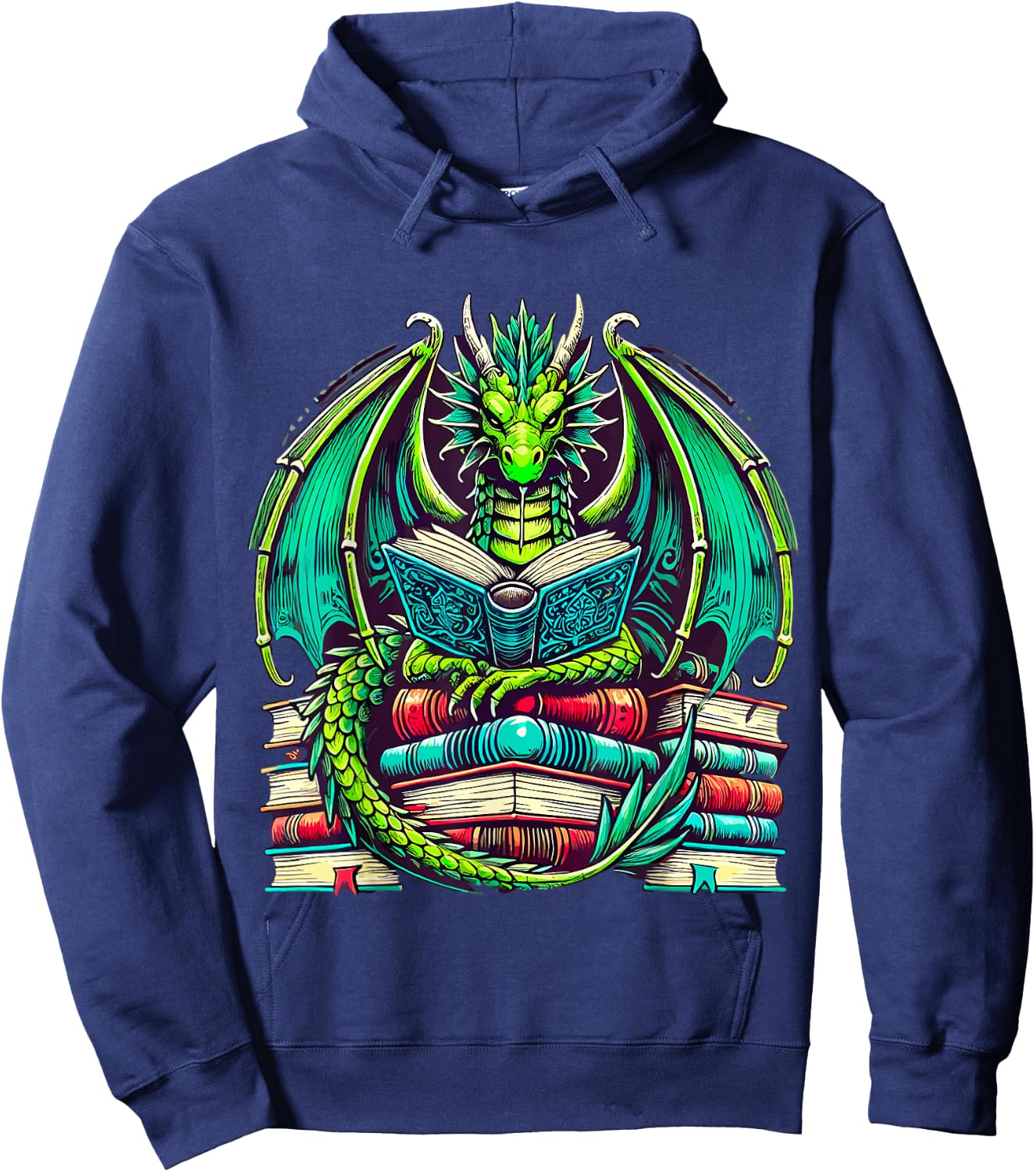 Book Dragon Reading lover Hoodie - Hoodie | Navy