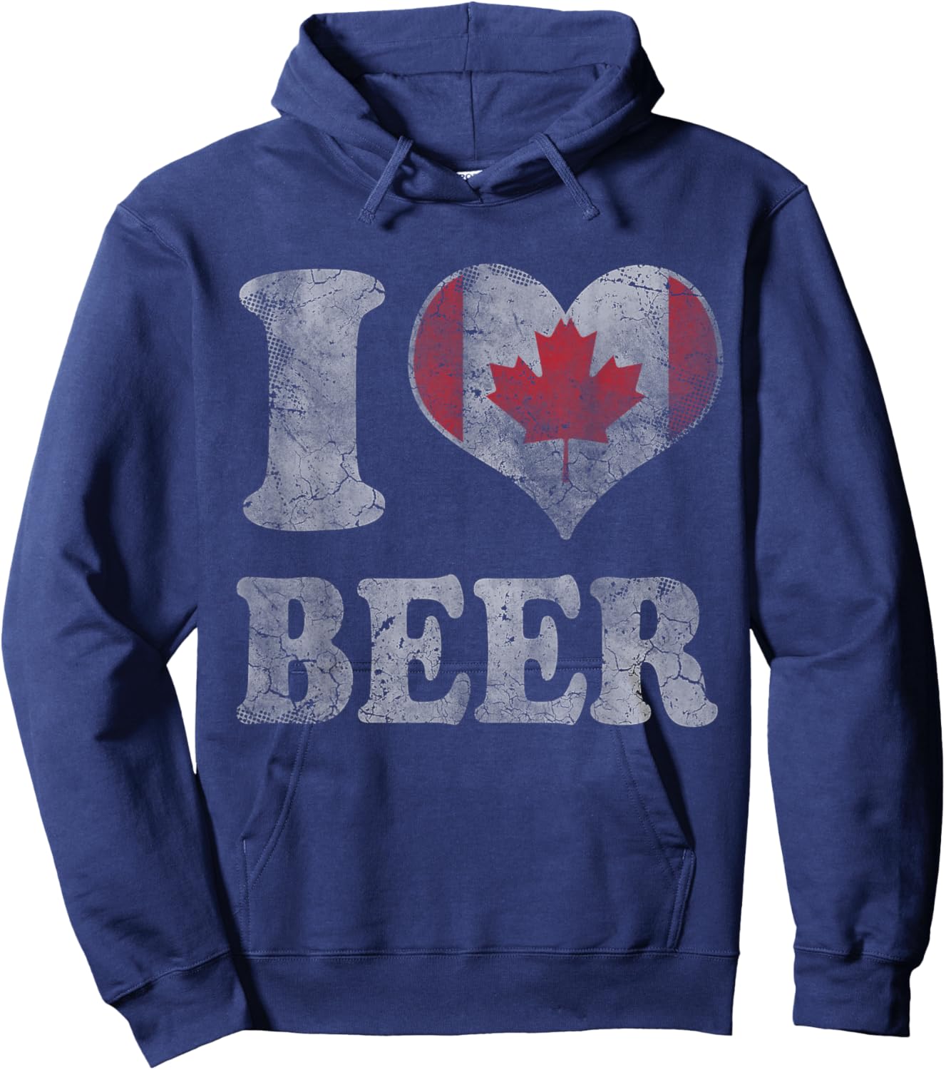 Canada Beer Canadian Flag Shirt Gift Hoodie - Hoodie | Navy