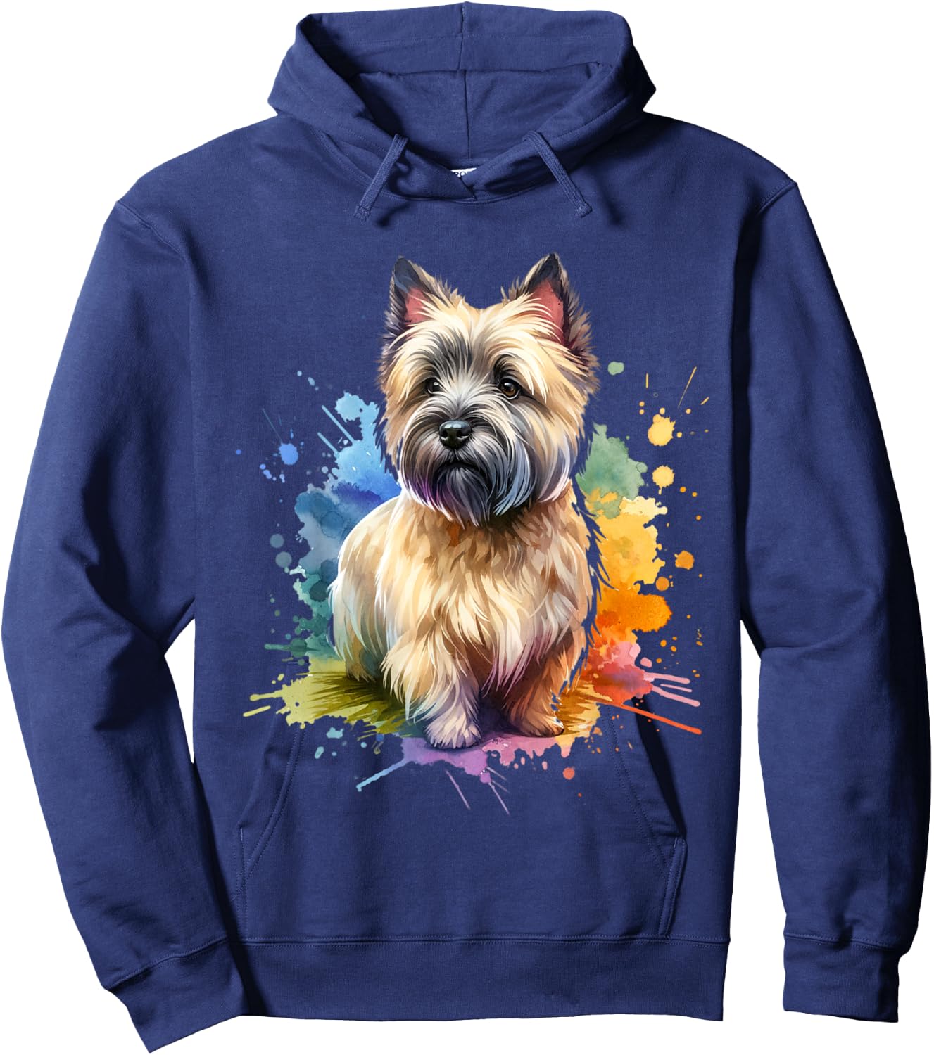 Cairn Terrier Dog Artwork Hoodie - Hoodie | Navy