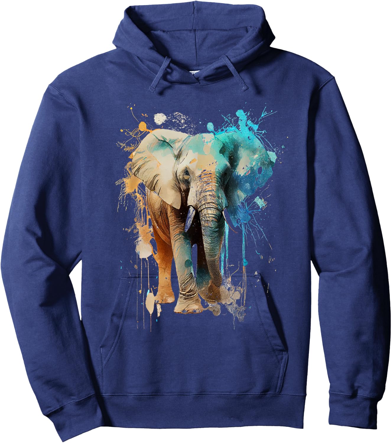 Elephant colorful Hoodie - Hoodie | Navy
