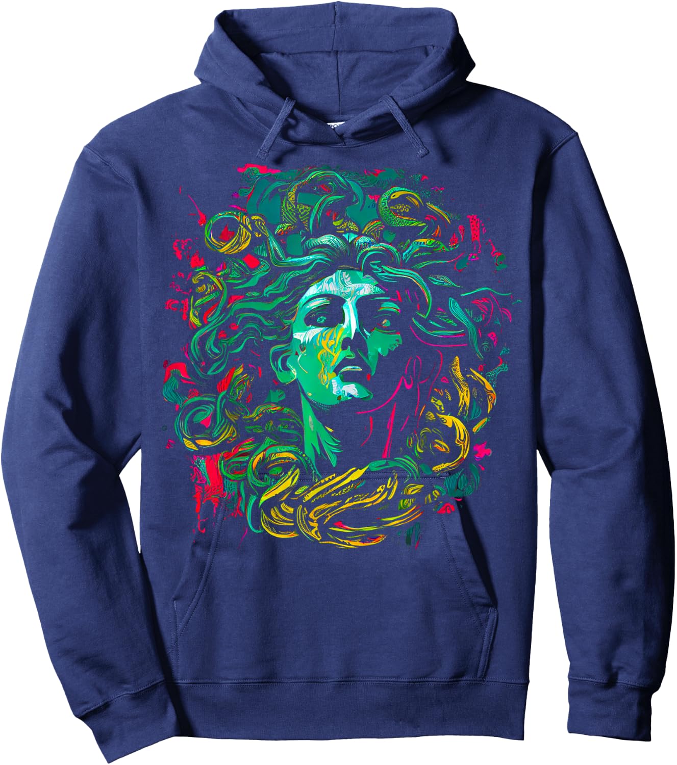 Medusa Greek Mythology Snake Hair Hoodie - Hoodie | Navy