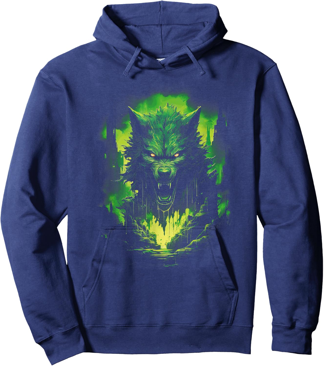 Fantasy Wolf Werewolf Horror Sword Supernatural Hoodie - Hoodie | Navy
