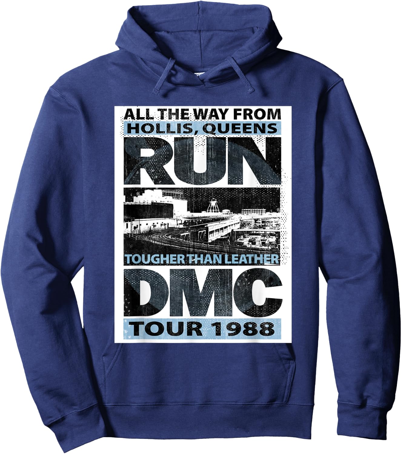 RUN DMC Tougher Than Leather Tour Hoodie - Hoodie | Navy
