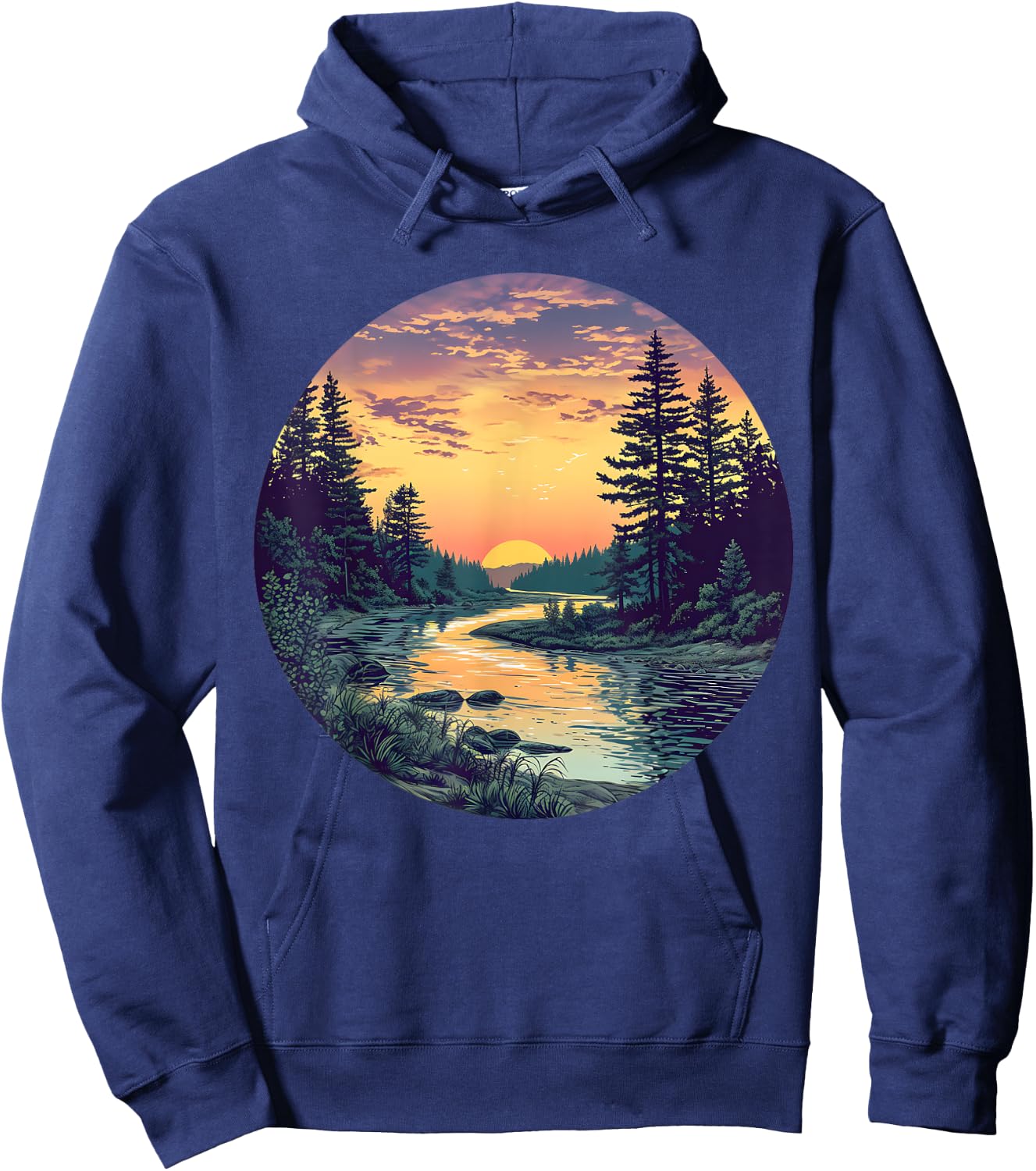 River Flow Harmony Hoodie - Hoodie | Navy