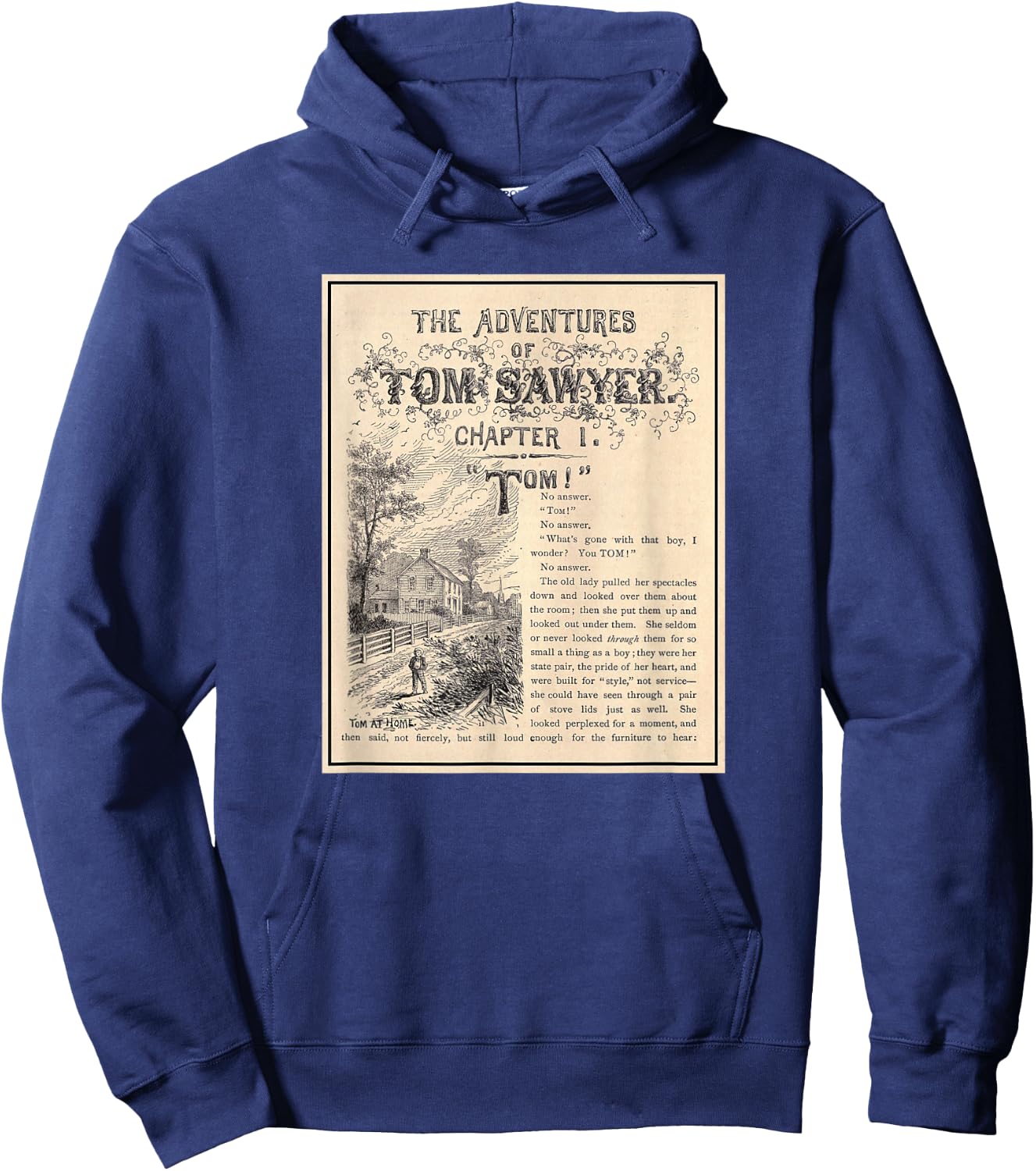 The Adventures of Tom Sawyer (1876) , Black, S Hoodie - Hoodie | Navy
