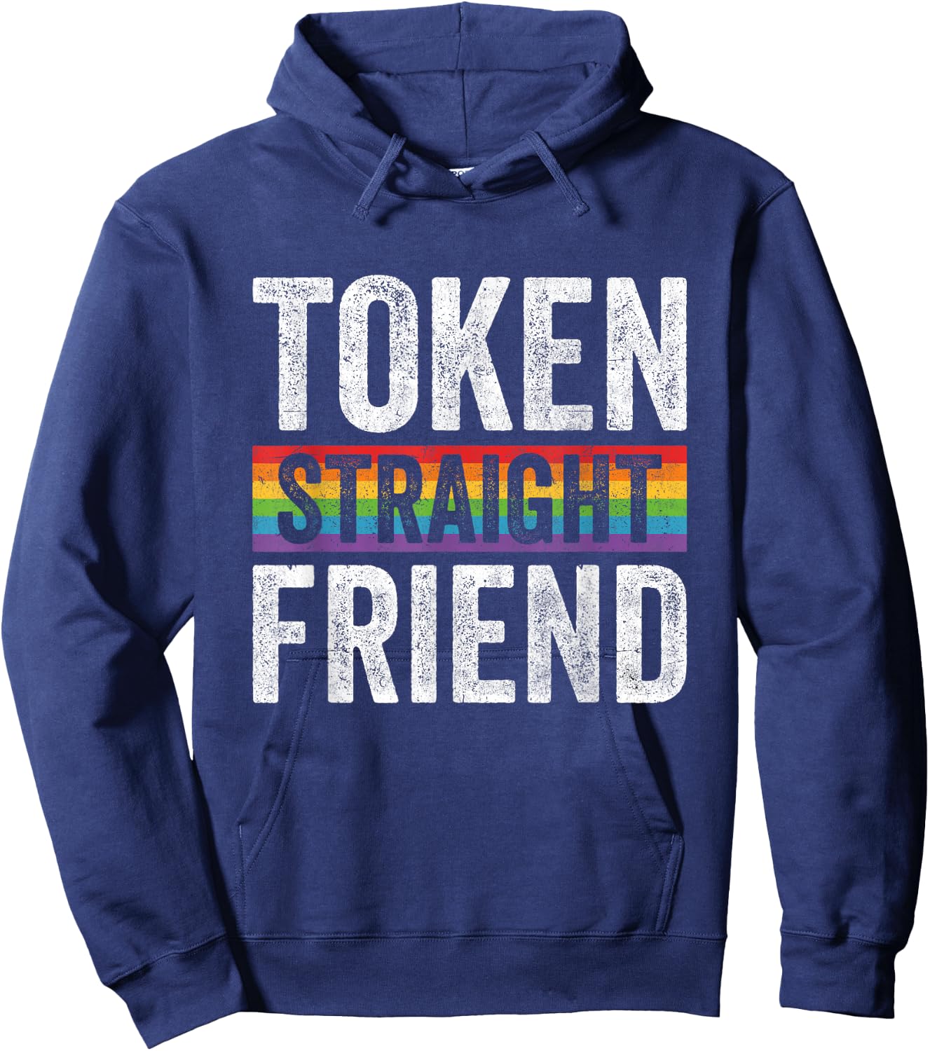 Funny Token Straight Friend LGBTQ Ally Pride Hoodie - Hoodie | Navy