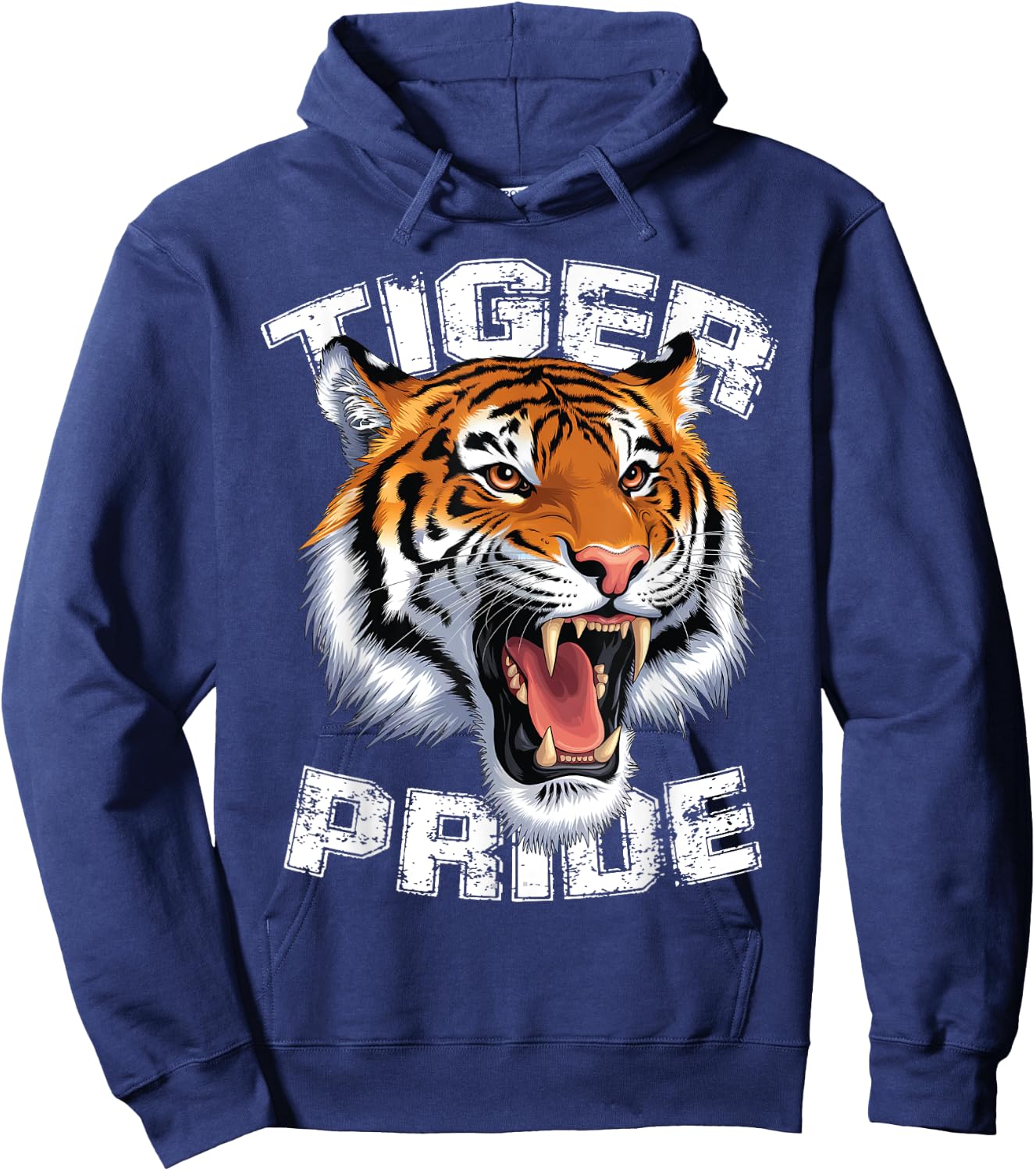 Tiger Pride Raor Retro Tiger School Sports Team Hoodie - Hoodie | Navy