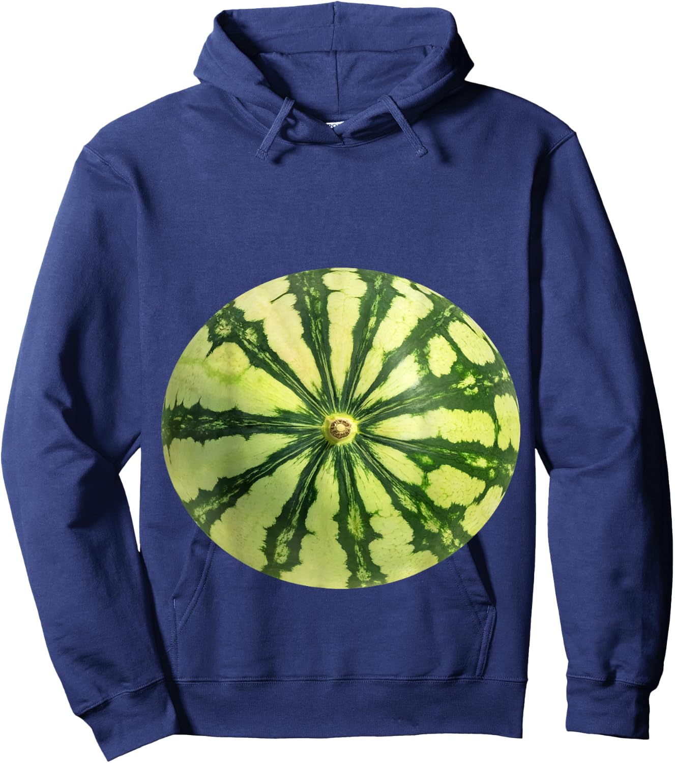 Funny Big Belly Watermelon Hoodie - Hoodie | Navy