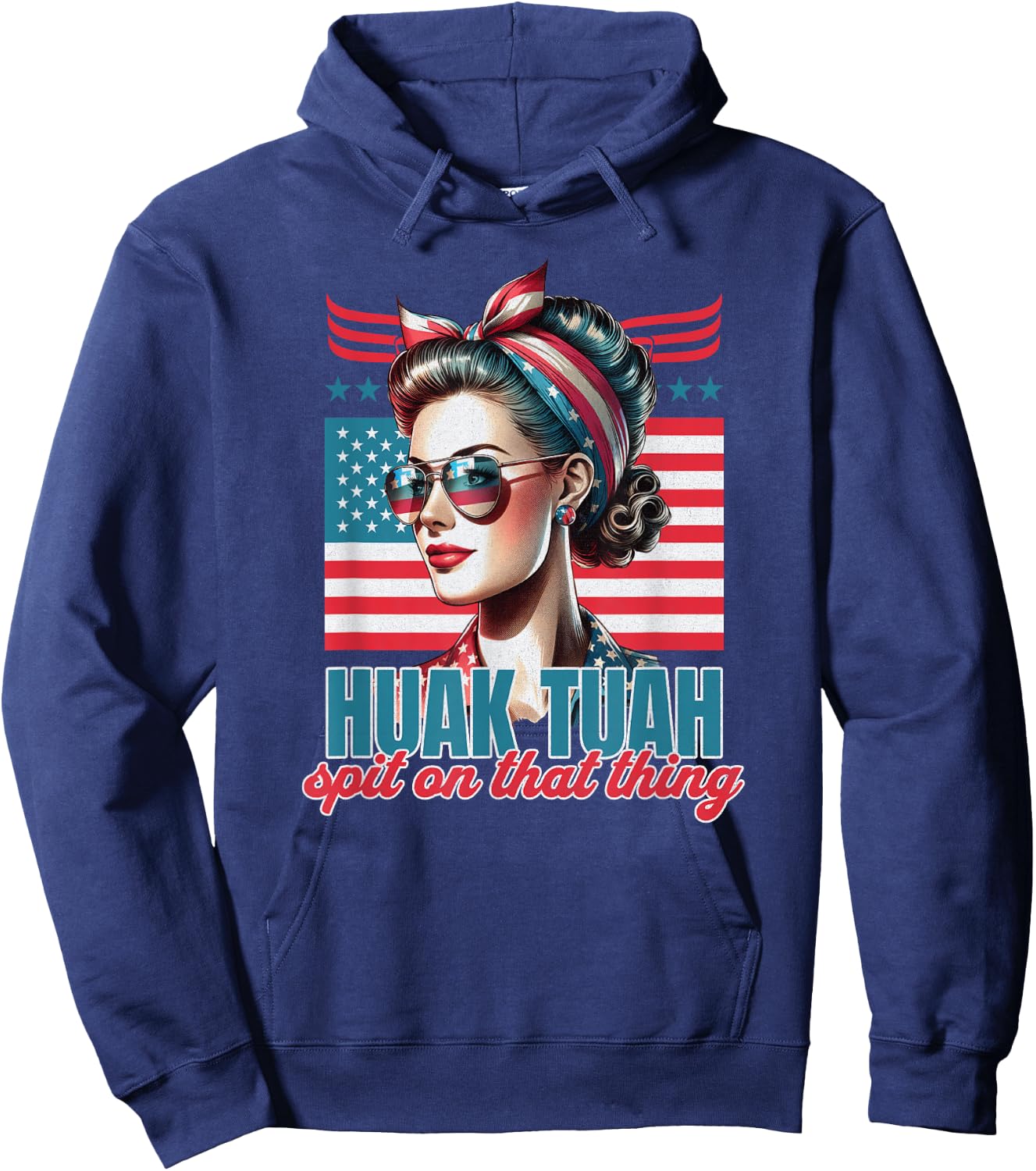 Huak Tuah Spit on That Thing Hoodie - Hoodie | Navy