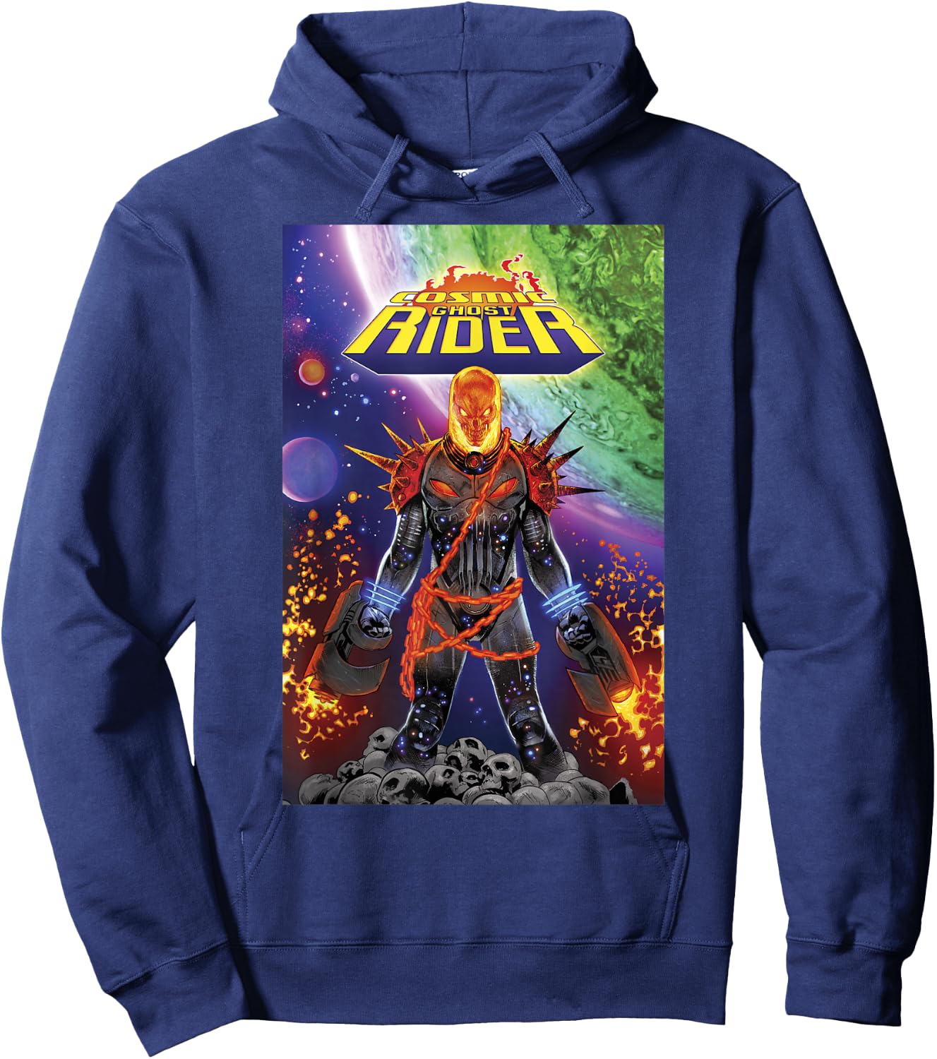 Marvel Cosmic Ghost Rider Comic Book Cover V1 Hoodie - Hoodie | Navy