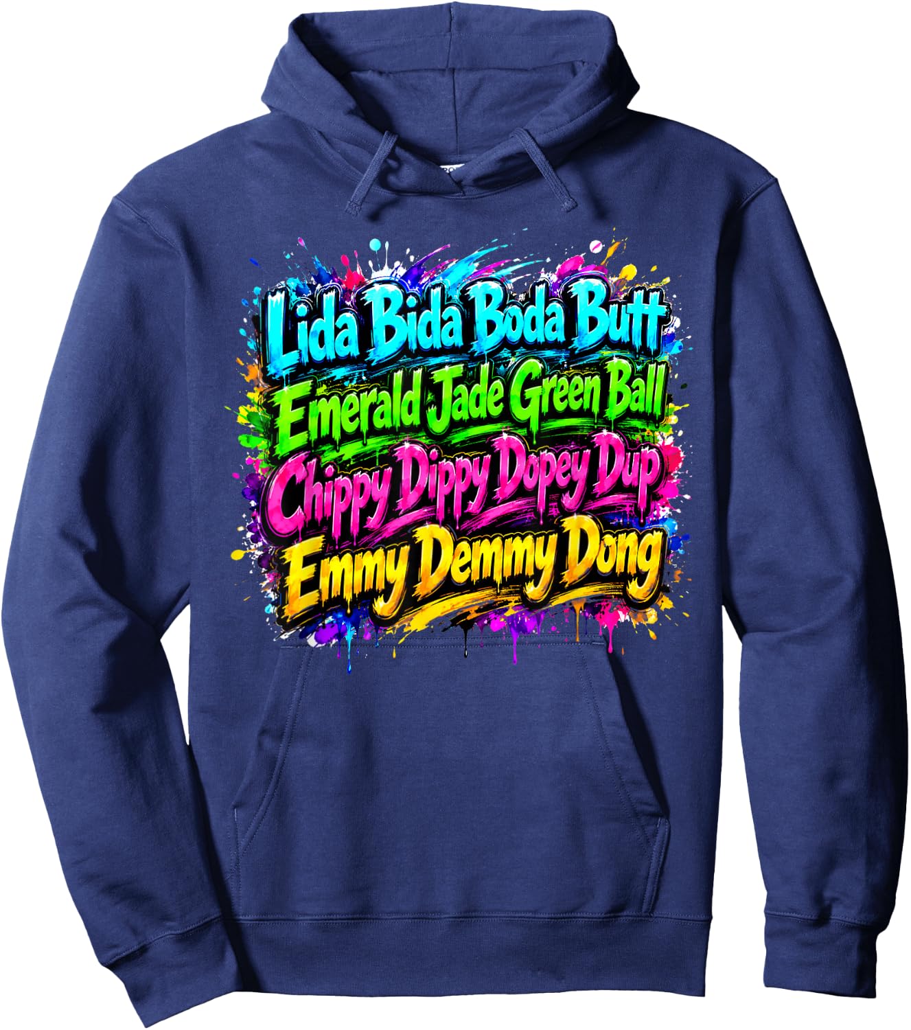 LIDA Bida Boda Butt, Emerald Jade Green Ball Hoodie - Hoodie | Navy