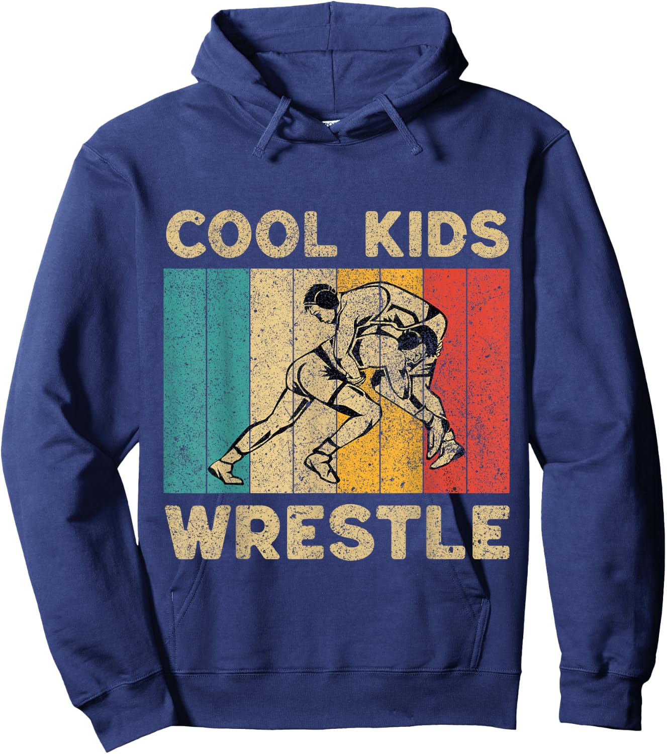 Cool Kids Wrestle Vintage Wrestling Wrestler Hoodie - Hoodie | Navy