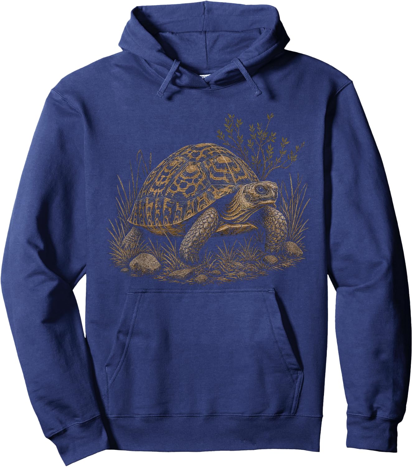 Leopard Tortoise Graphic Artwork Design Hoodie - Hoodie | Navy