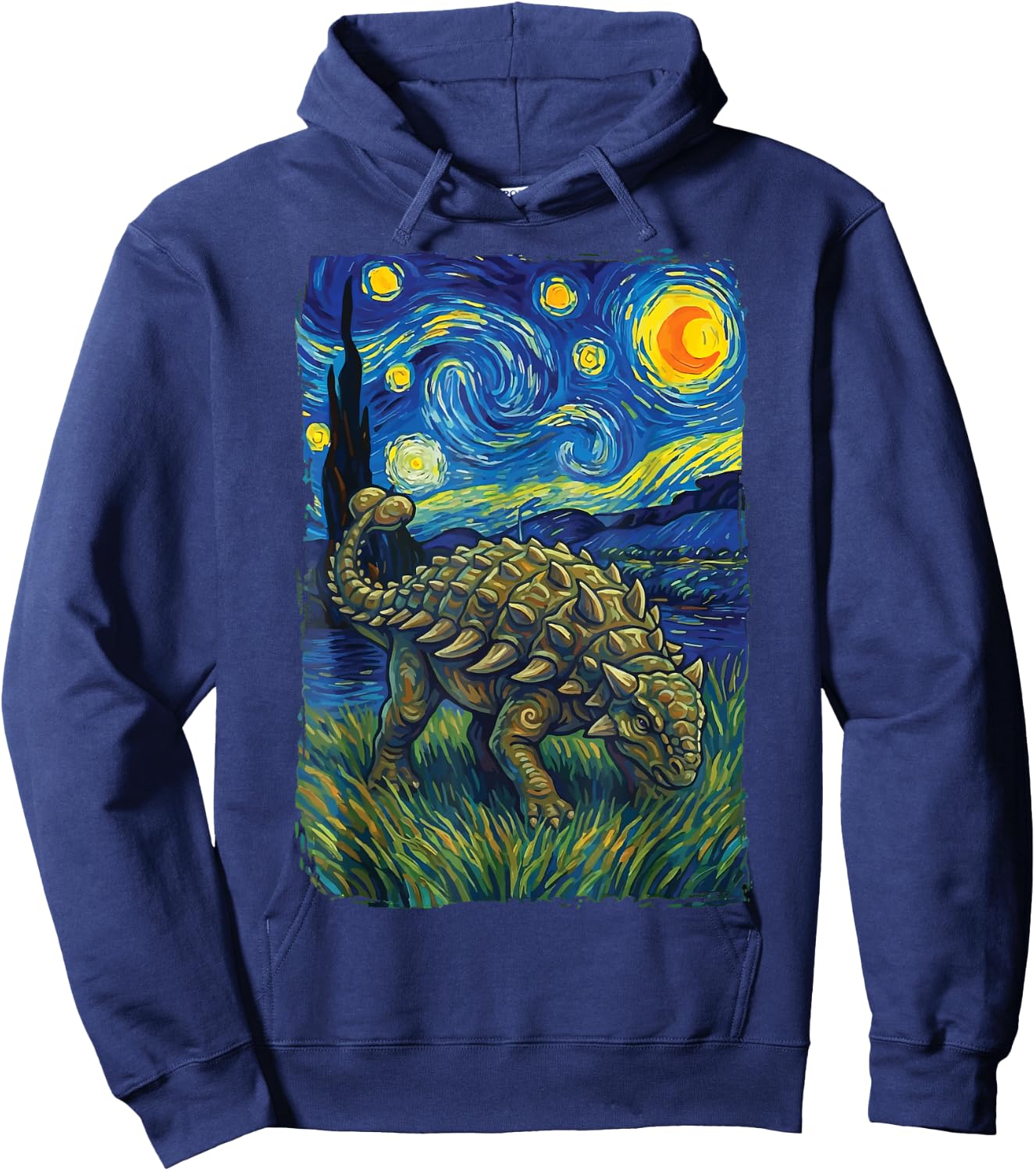 Ankylosaurus Starry Night Hoodie - Hoodie | Navy