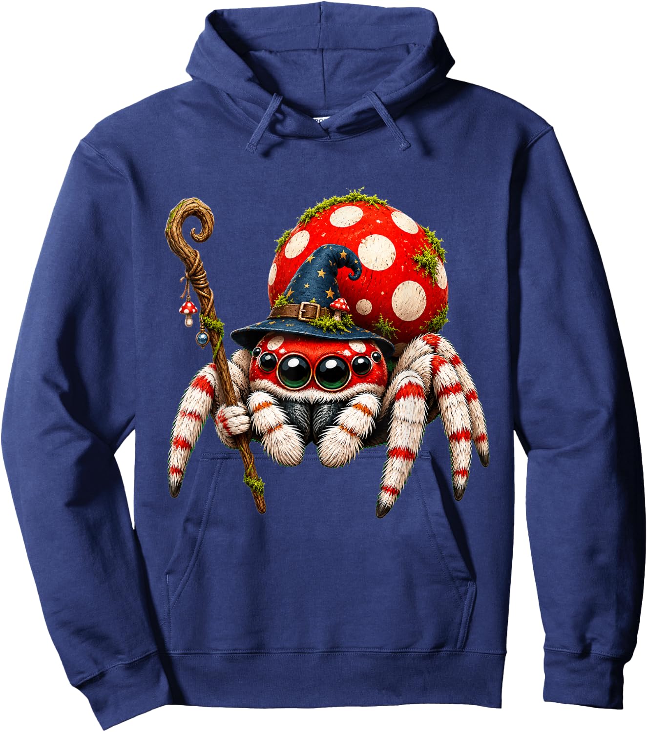 Jumping Spider Arachnid Lover Kawaii Hoodie - Hoodie | Navy
