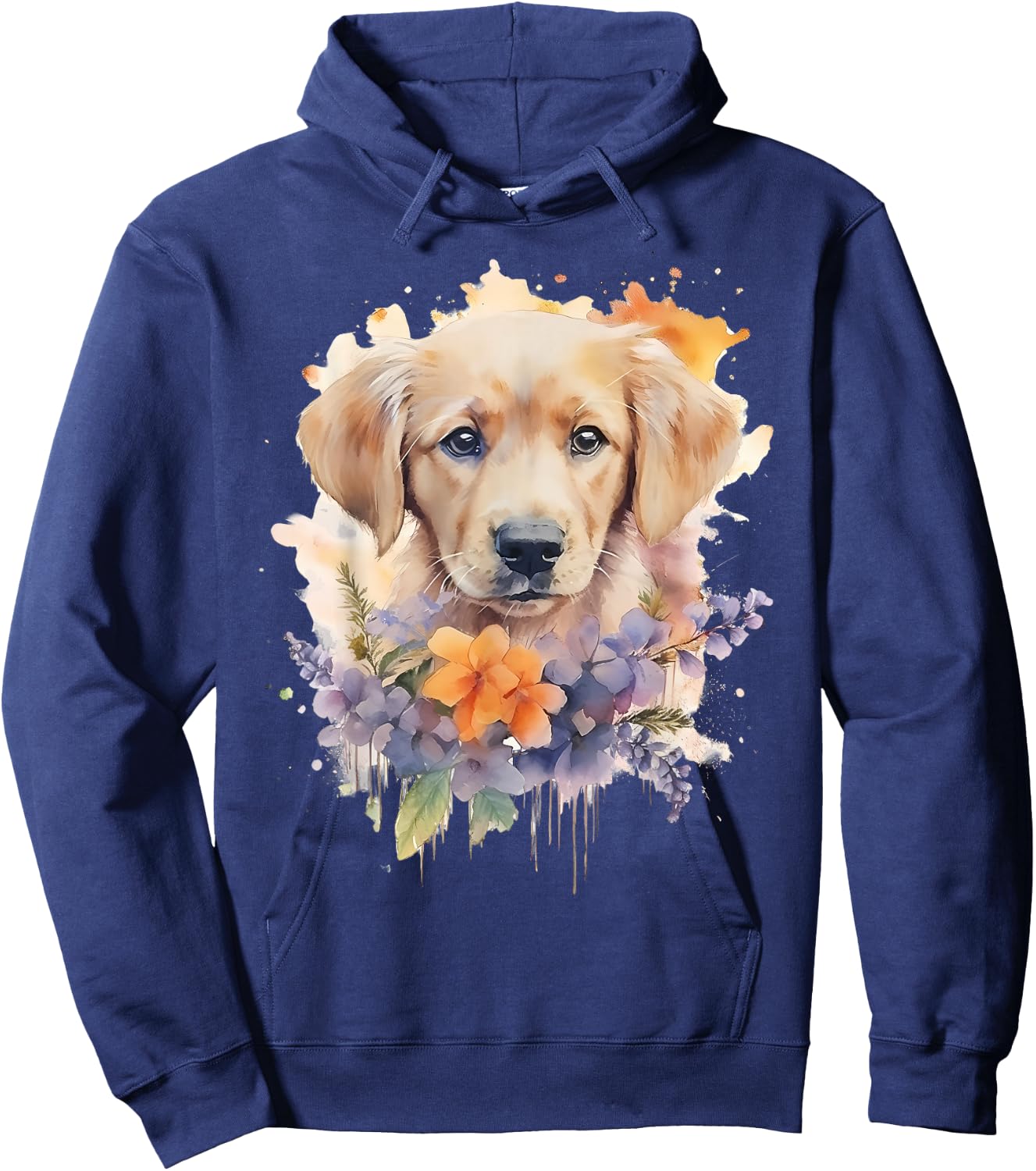 Watercolor Labrador Labbi Hoodie - Hoodie | Navy
