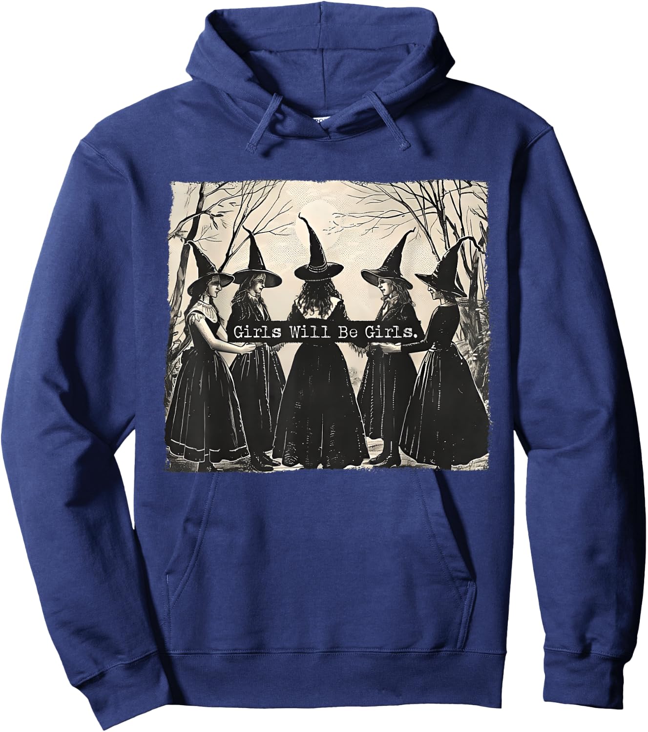 Girl Will Be Girl, Funny Witch, Witchy Vibes Hoodie - Hoodie | Navy