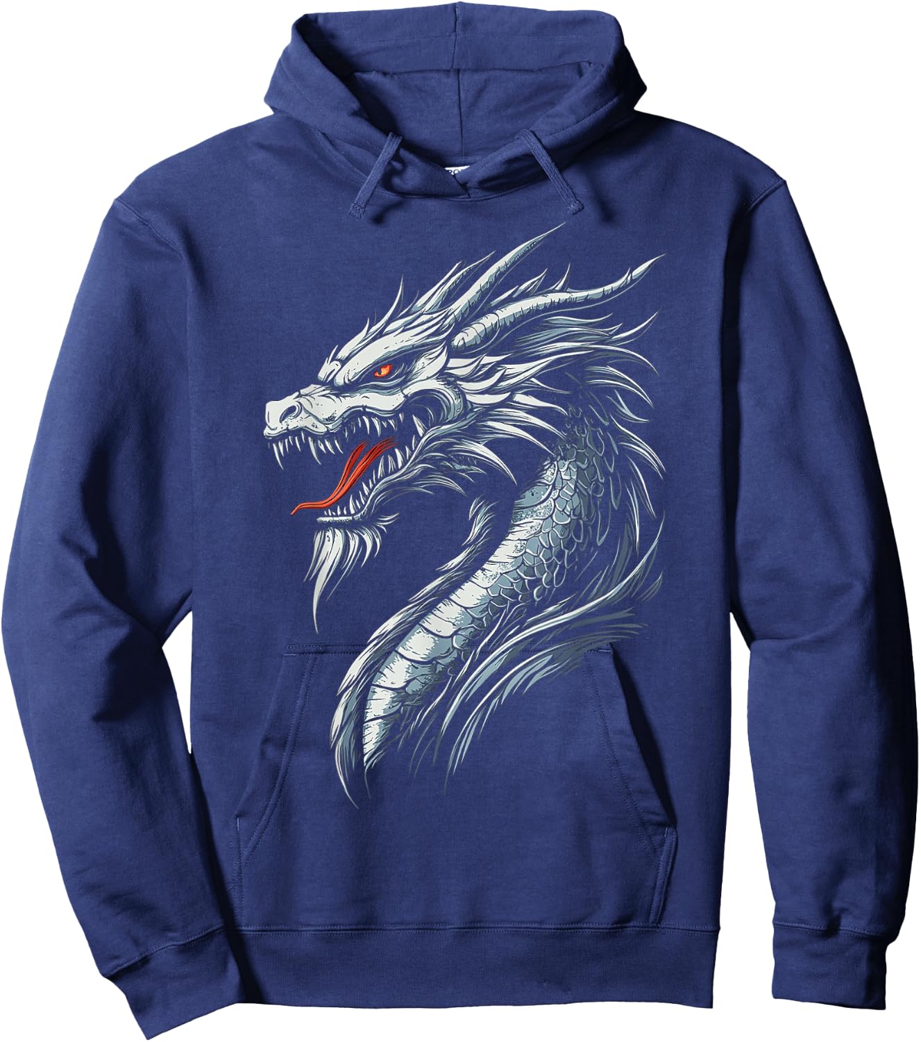 Dragon Illustration Mythical Dragon Hoodie - Hoodie | Navy