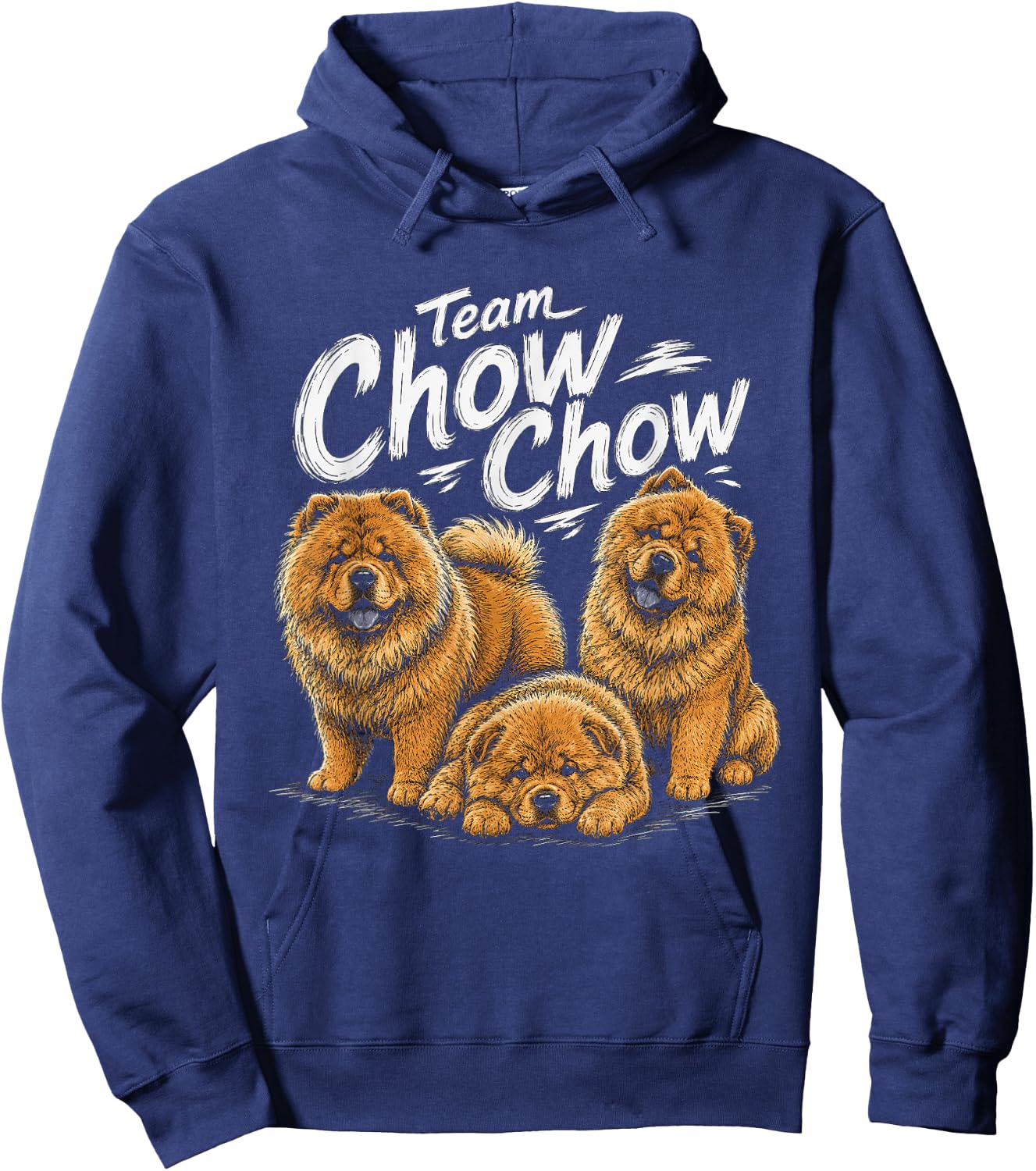 Team Chow Chow Artwork Design Hoodie - Hoodie | Navy
