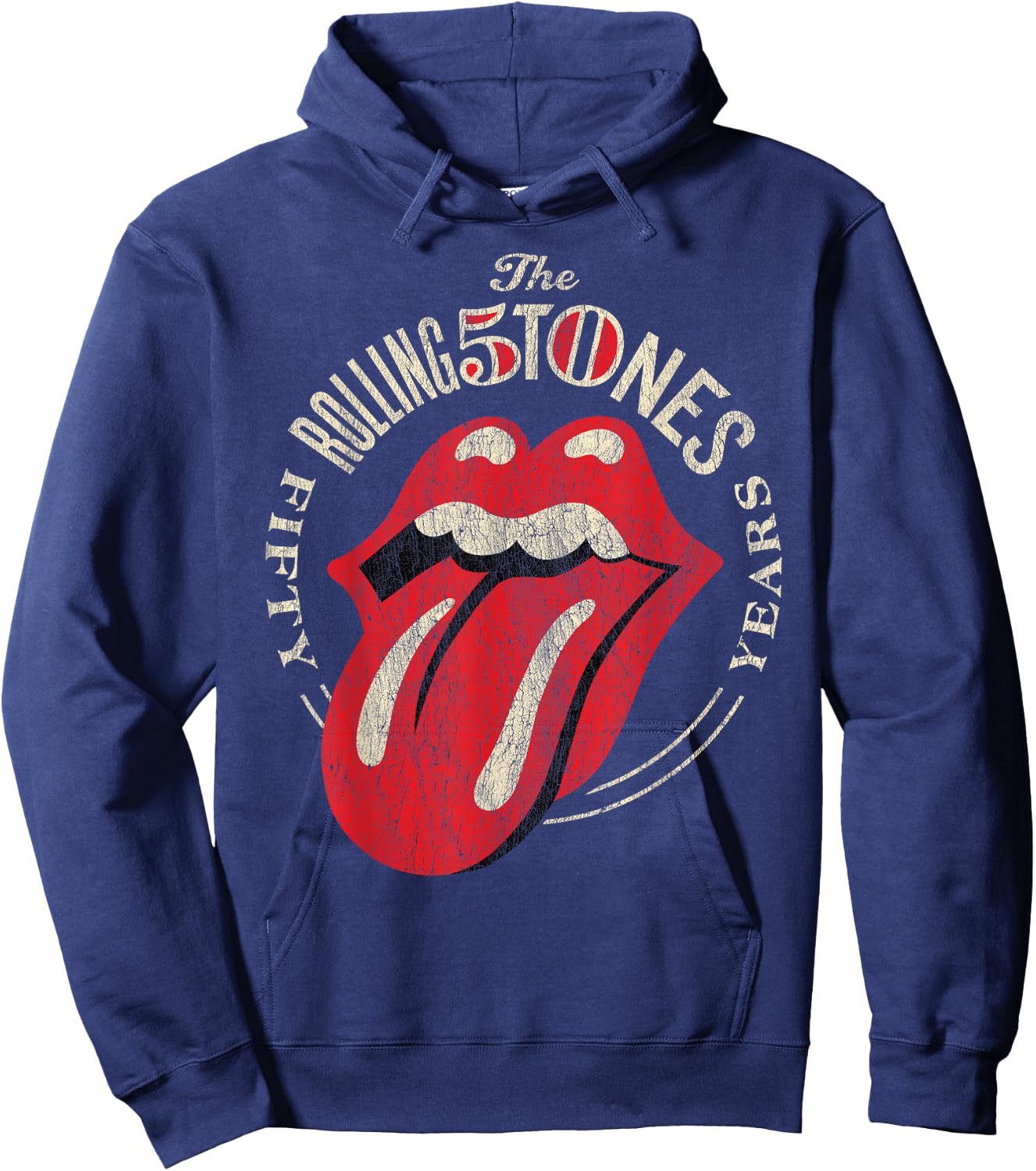The Rolling Stones Logo zum 50. Jahrestag Hoodie - Hoodie | Navy