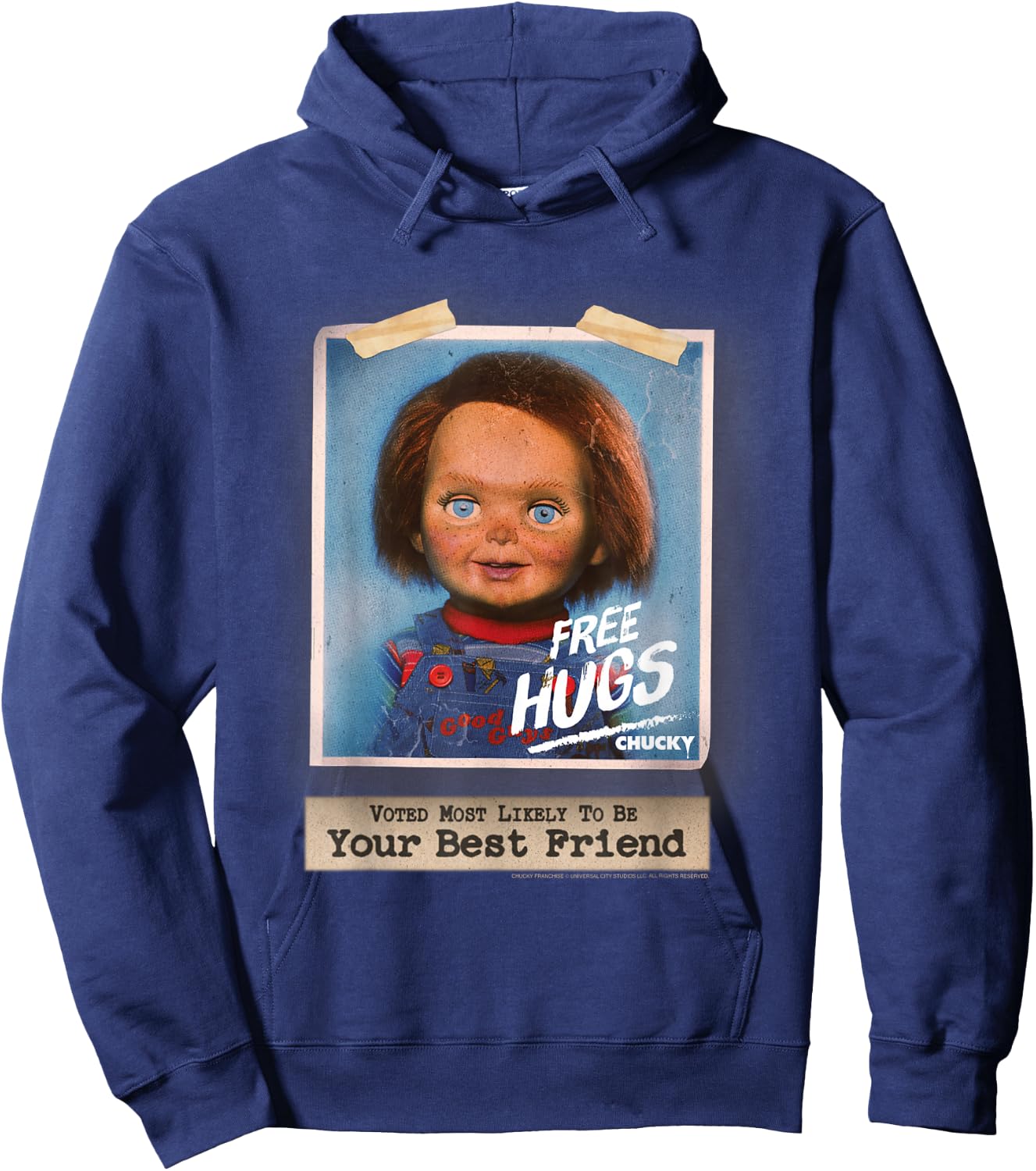 Chucky Free Hugs Vintage Style Hoodie - Hoodie | Navy