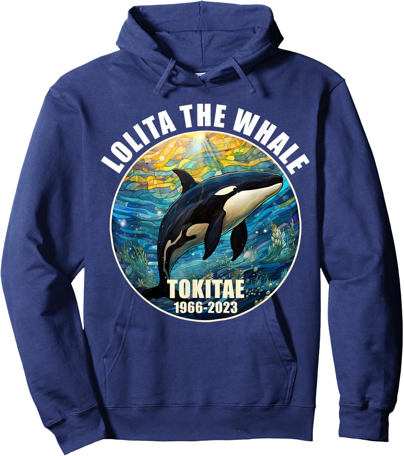 Lolita the Whale Tokitae Orca 1966 2023 R.I.B Hoodie - Hoodie | Navy