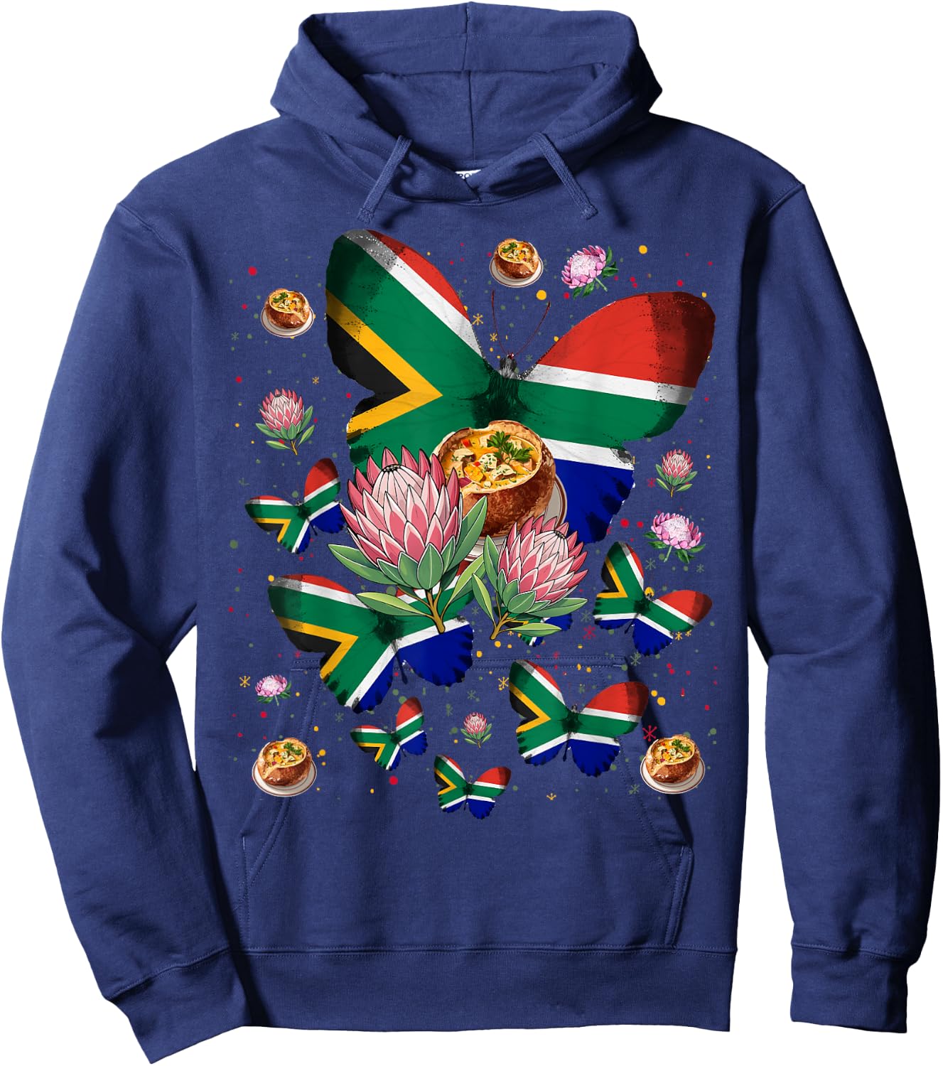 South Africa Flag , South Heritage - , Black, S Hoodie - Hoodie | Navy