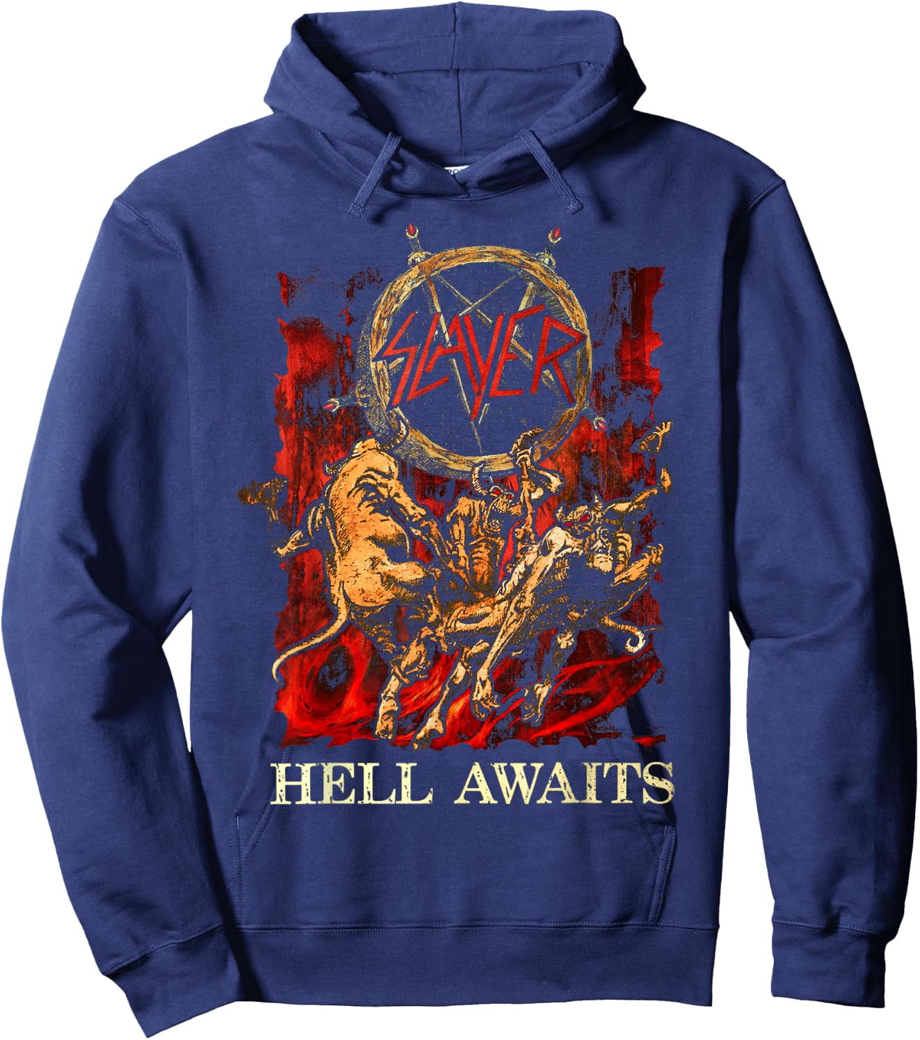 Slayer - Hell Awaits 35th Anniversary , black Hoodie - Hoodie | Navy
