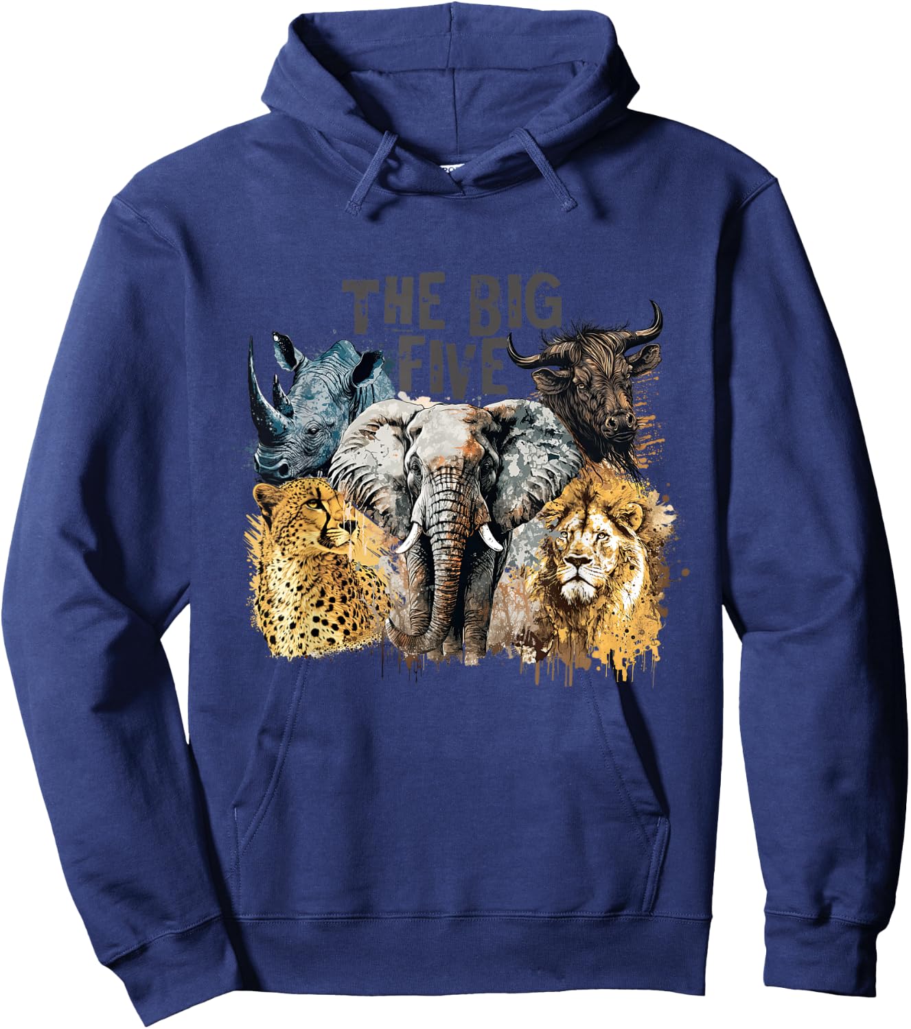 Die großen fünf südafrikanischen Tiere Hoodie - Hoodie | Navy