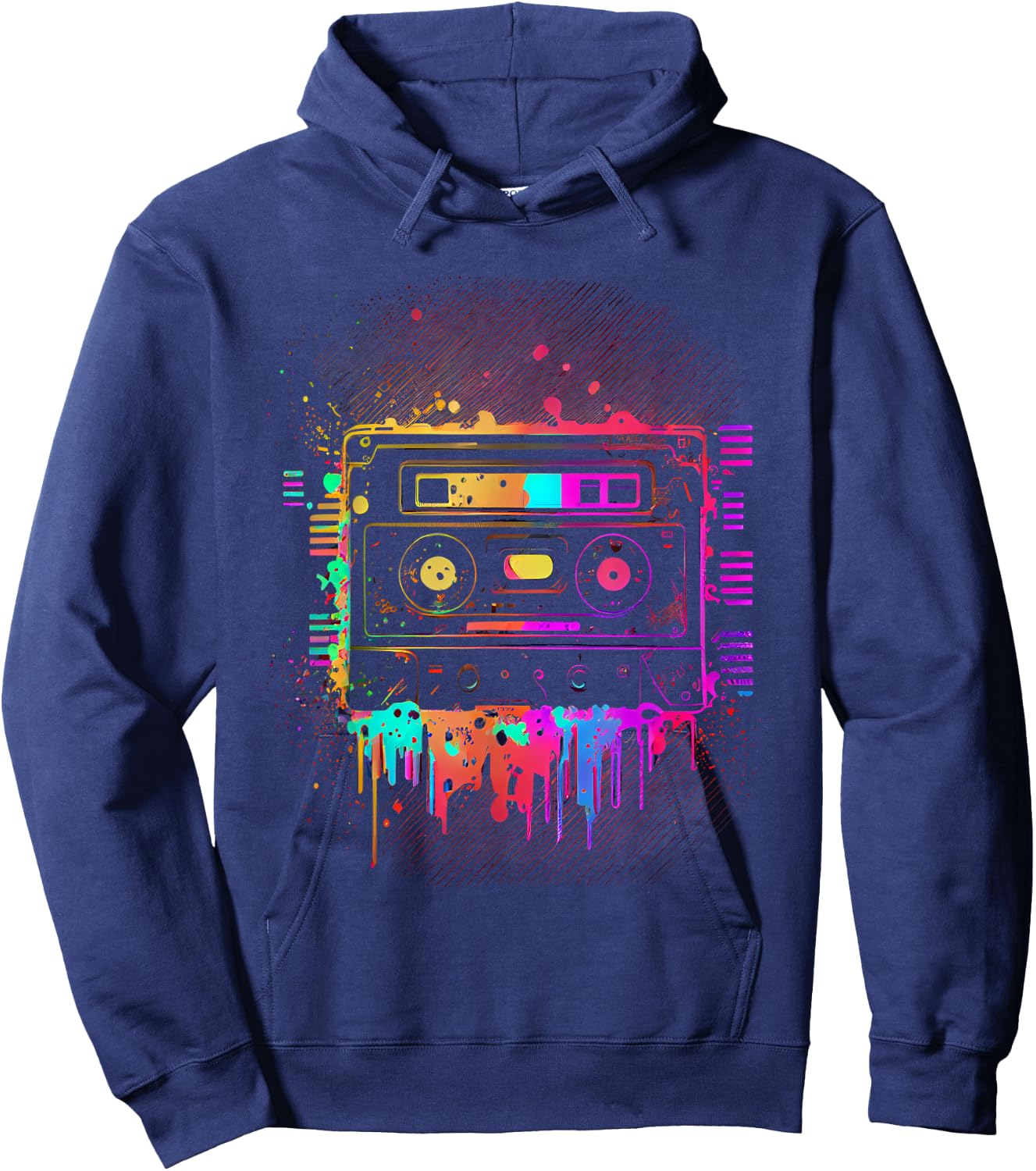 90er 80er Jahre Motto Party Outfit Kostüm Hoodie - Hoodie | Navy
