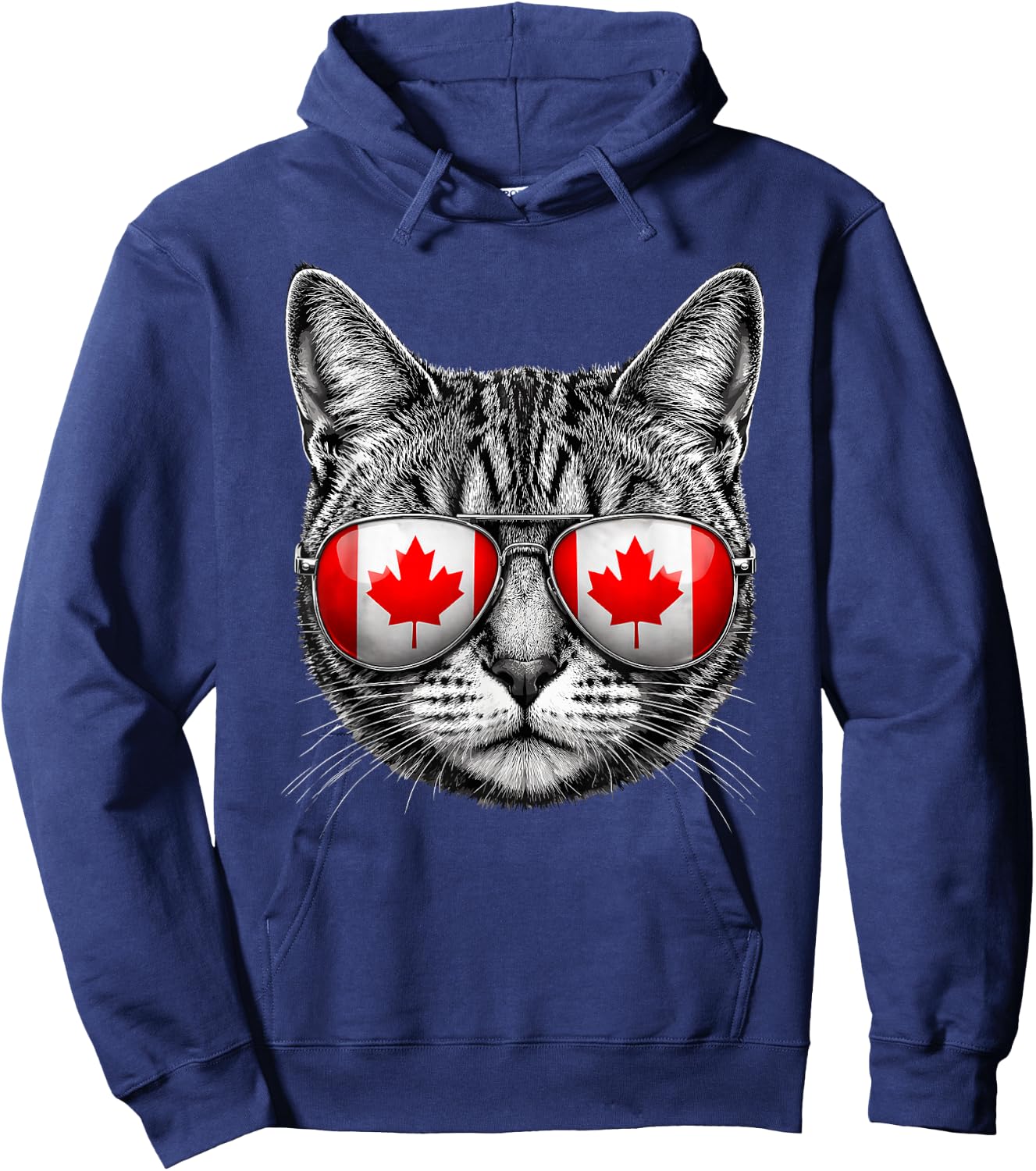 Canadian Cat Canada Flag Maple Leaf Pride Roots Hoodie - Hoodie | Navy