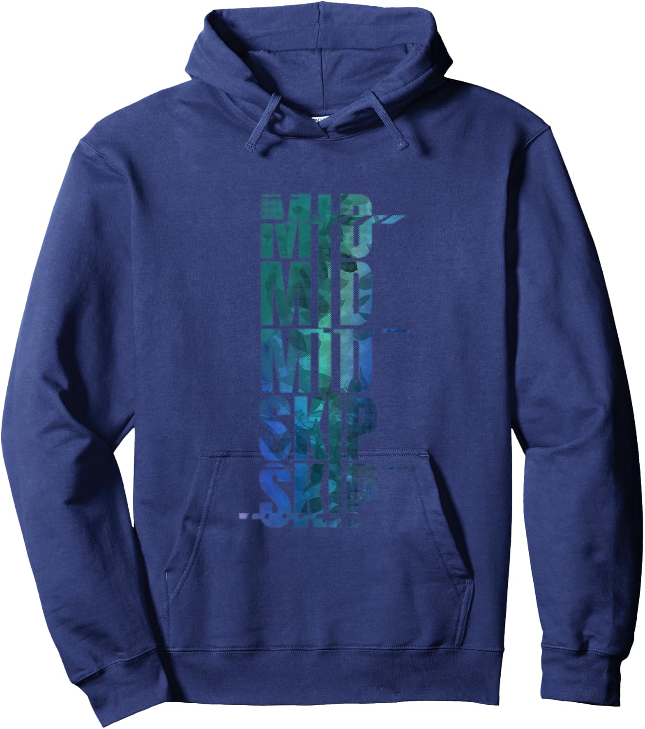 Abstract Typography Retro Modern Streetwear Hoodie - Hoodie | Navy