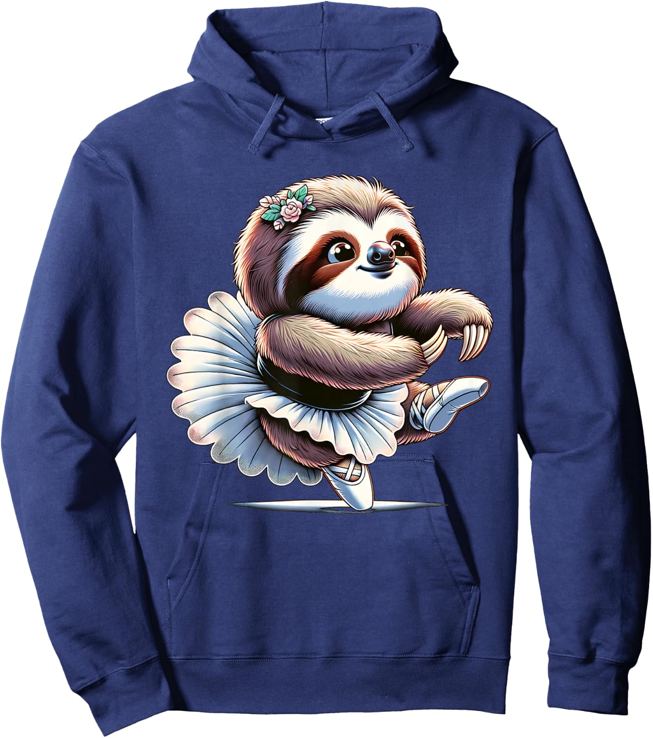 Ballerina Sloth Dancing Hoodie - Hoodie | Navy