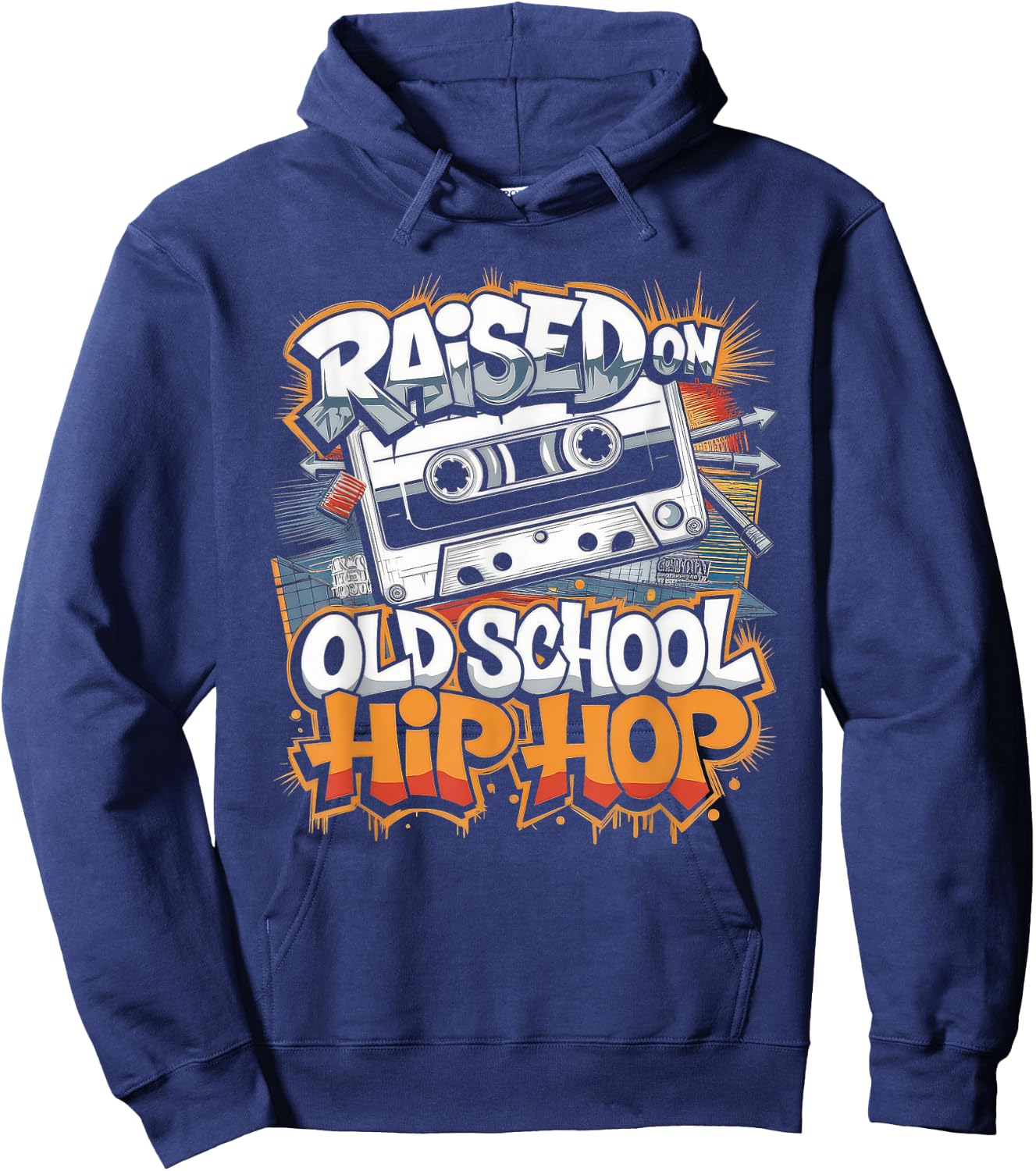 Hip Hop Gift Boys Freestyle Graffiti Music Hoodie - Hoodie | Navy