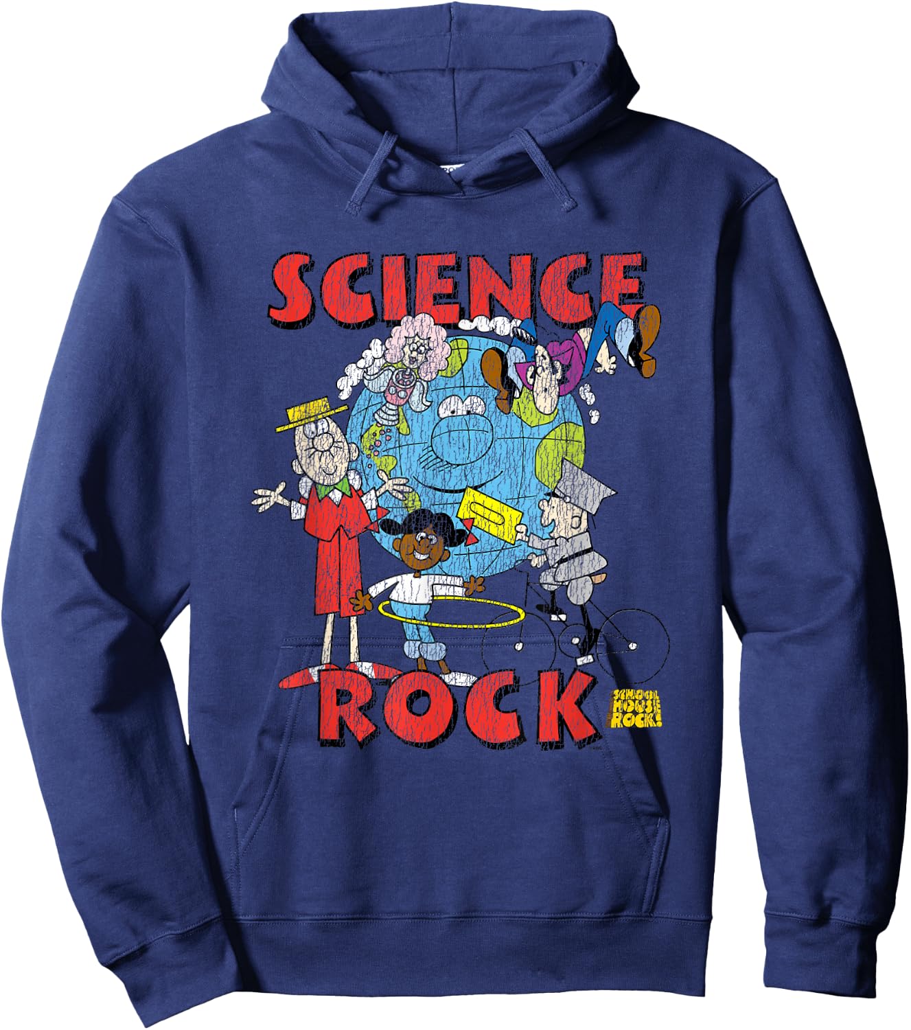 Schoolhouse Rock! Science Rocks Vintage Hoodie - Hoodie | Navy