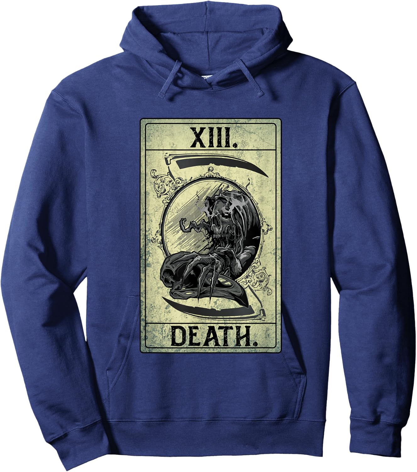 Death Tarot Card Xiii Shirt Psycho Occult Hoodie - Hoodie | Navy